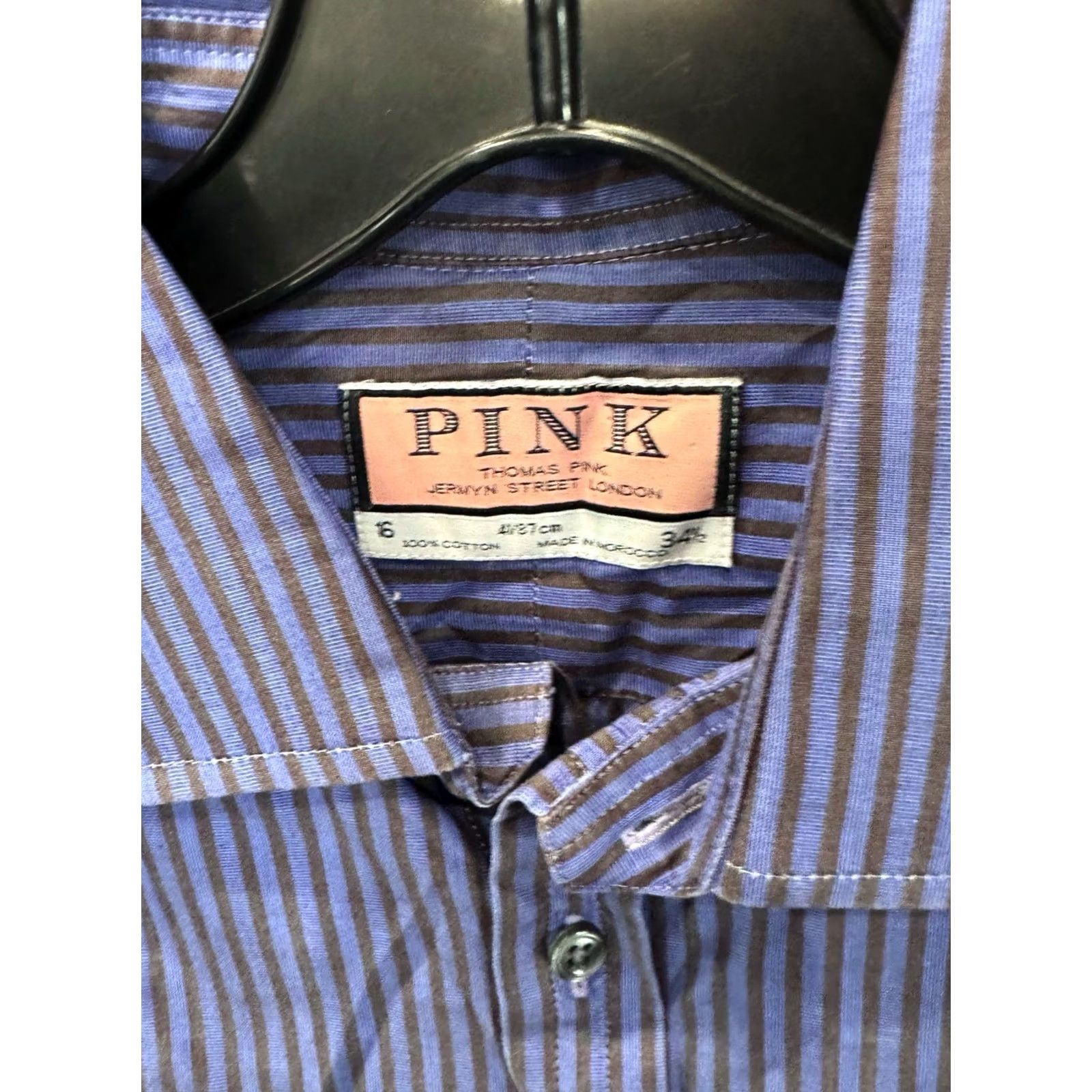 Pinko Thomas Pink Bold Shirt Large L 16 x 34.5 Multicolor Men Short Sleeve Size US L / EU 52-54 / 3 - 5 Thumbnail