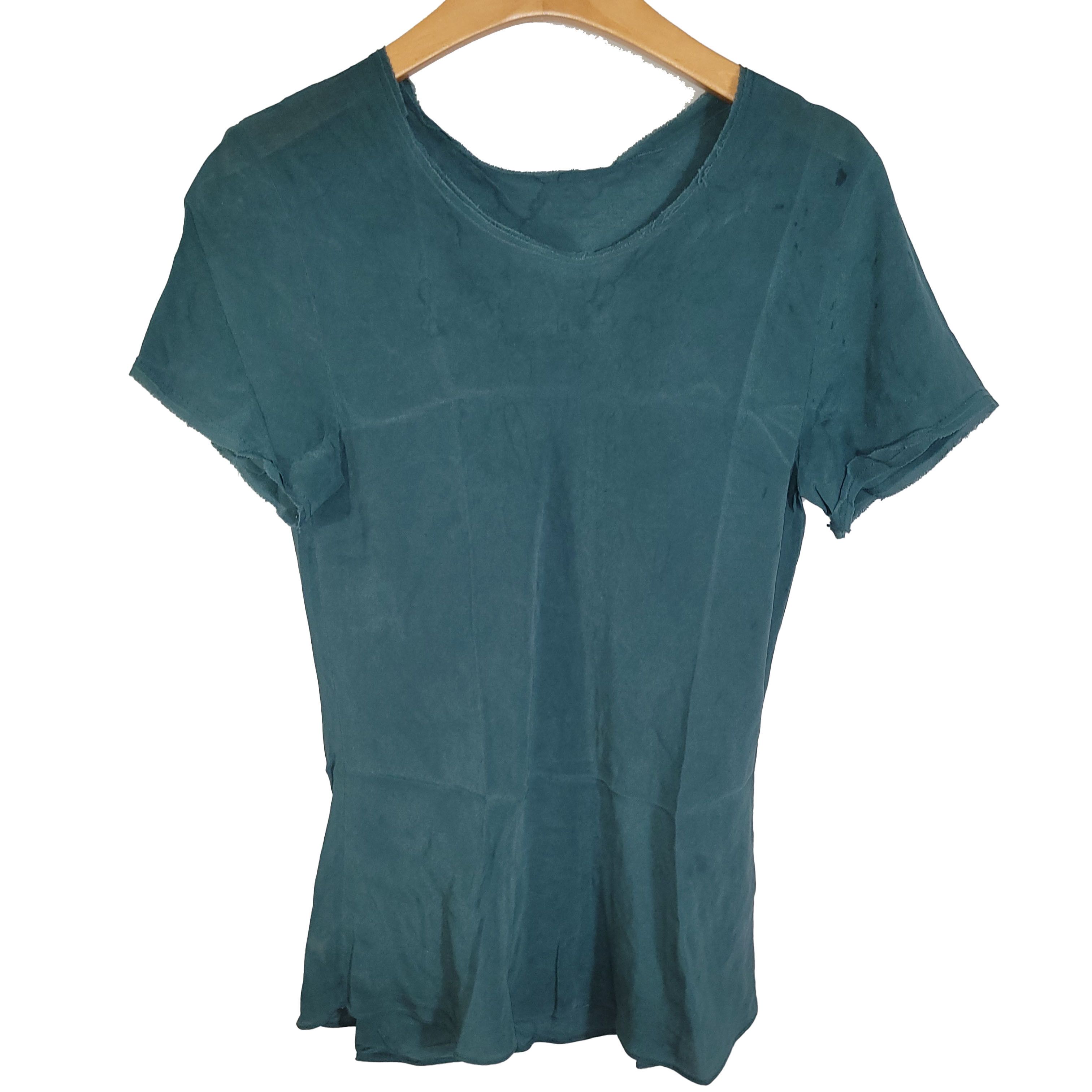 Other Women's 100% Silk Top Shirt Bias-Cut Raw Hem Design SBK157 Size XL / US 12-14 / IT 48-50 - 3 Thumbnail