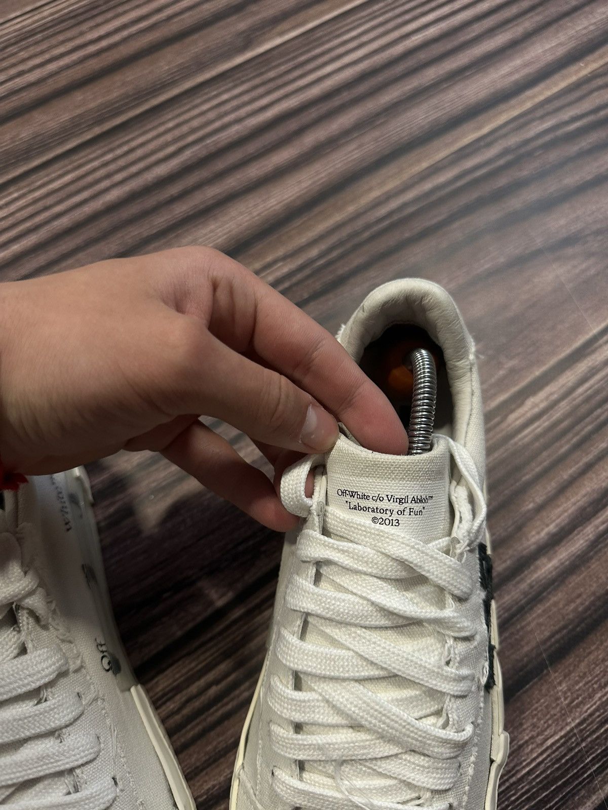 Off-White × Vintage Vintage Off-white liw vulcanized eco canvas sneakers Y2K Size US 7.5 / EU 40-41 - 5 Thumbnail