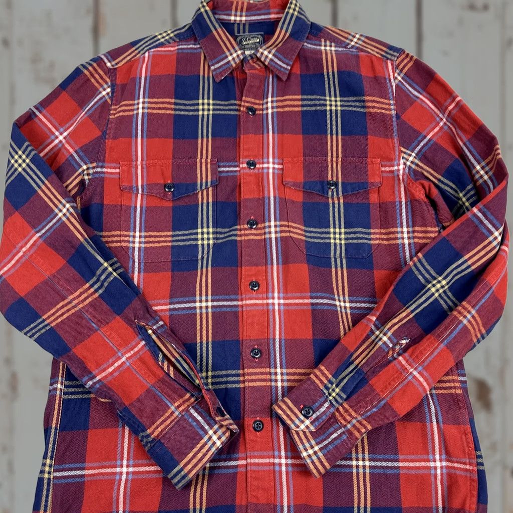 J.Crew J. Crew Shirt Men Small Red Blue Plaid Button Up Flap Pockets S Size US S / EU 44-46 / 1 - 1 Thumbnail