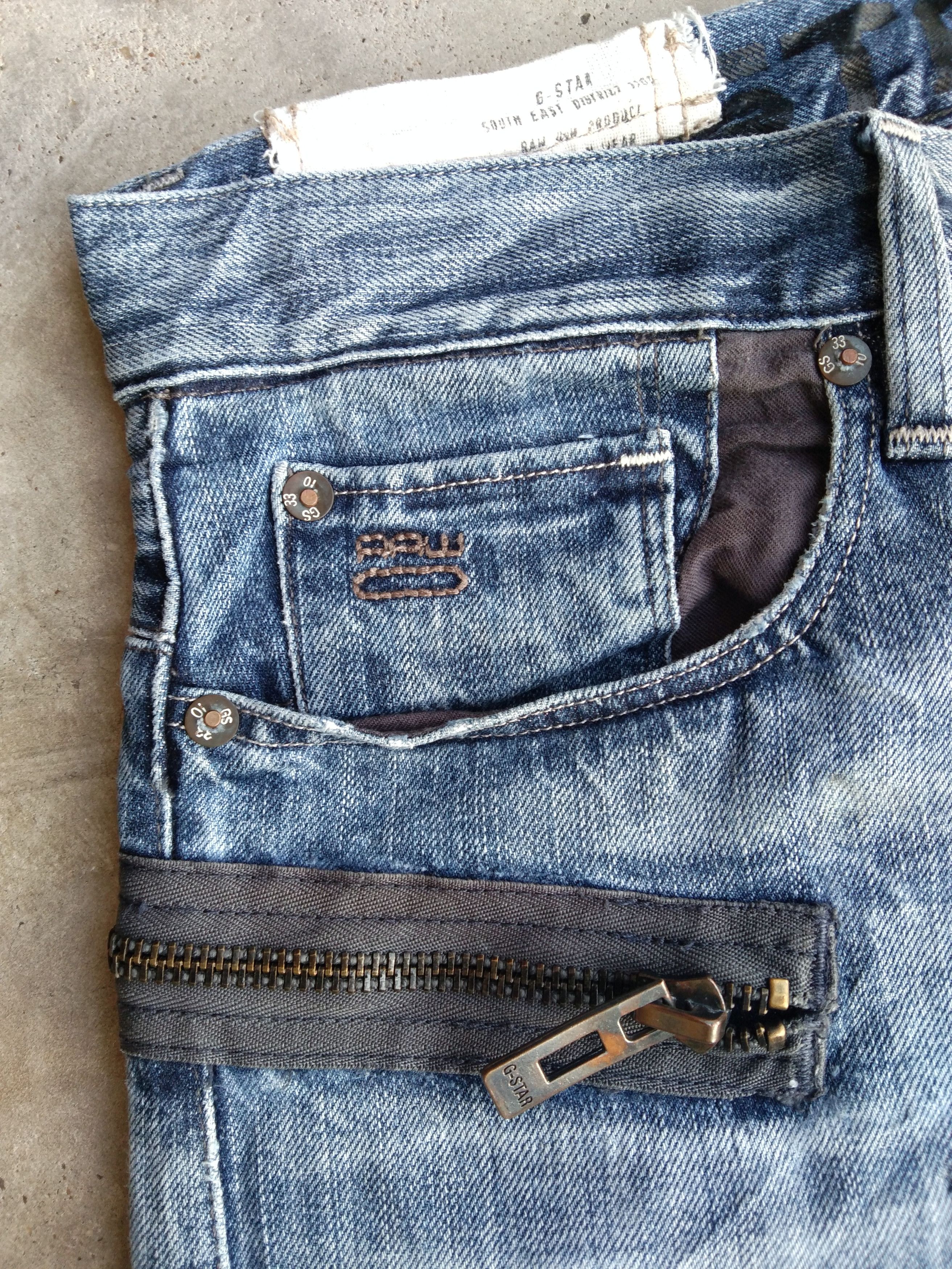 G-Star G Star Raw ZIPPED Jeans 32x35 Size US 32 / EU 48 - 5 Thumbnail