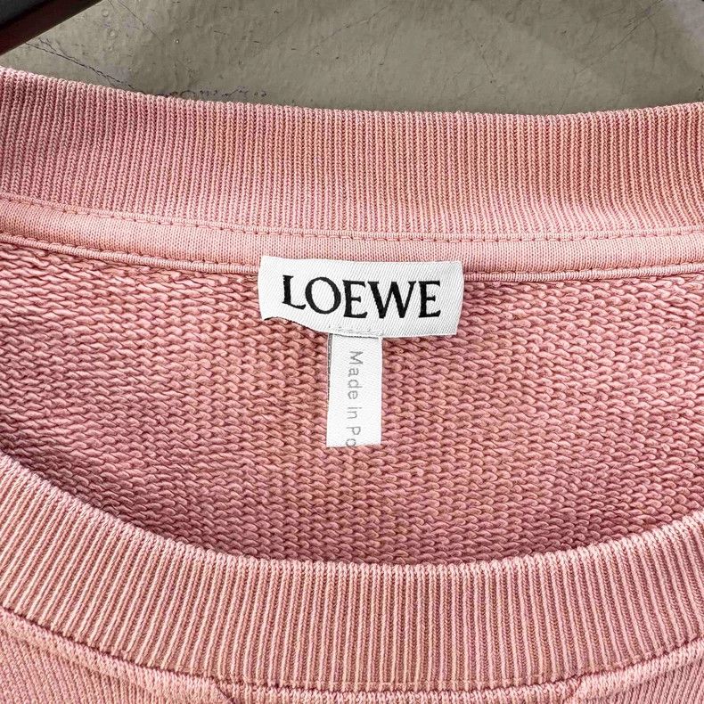 Loewe LOEWE Short embroidered pink logo hoodie Size XS / US 0-2 / IT 36-38 - 3 Thumbnail