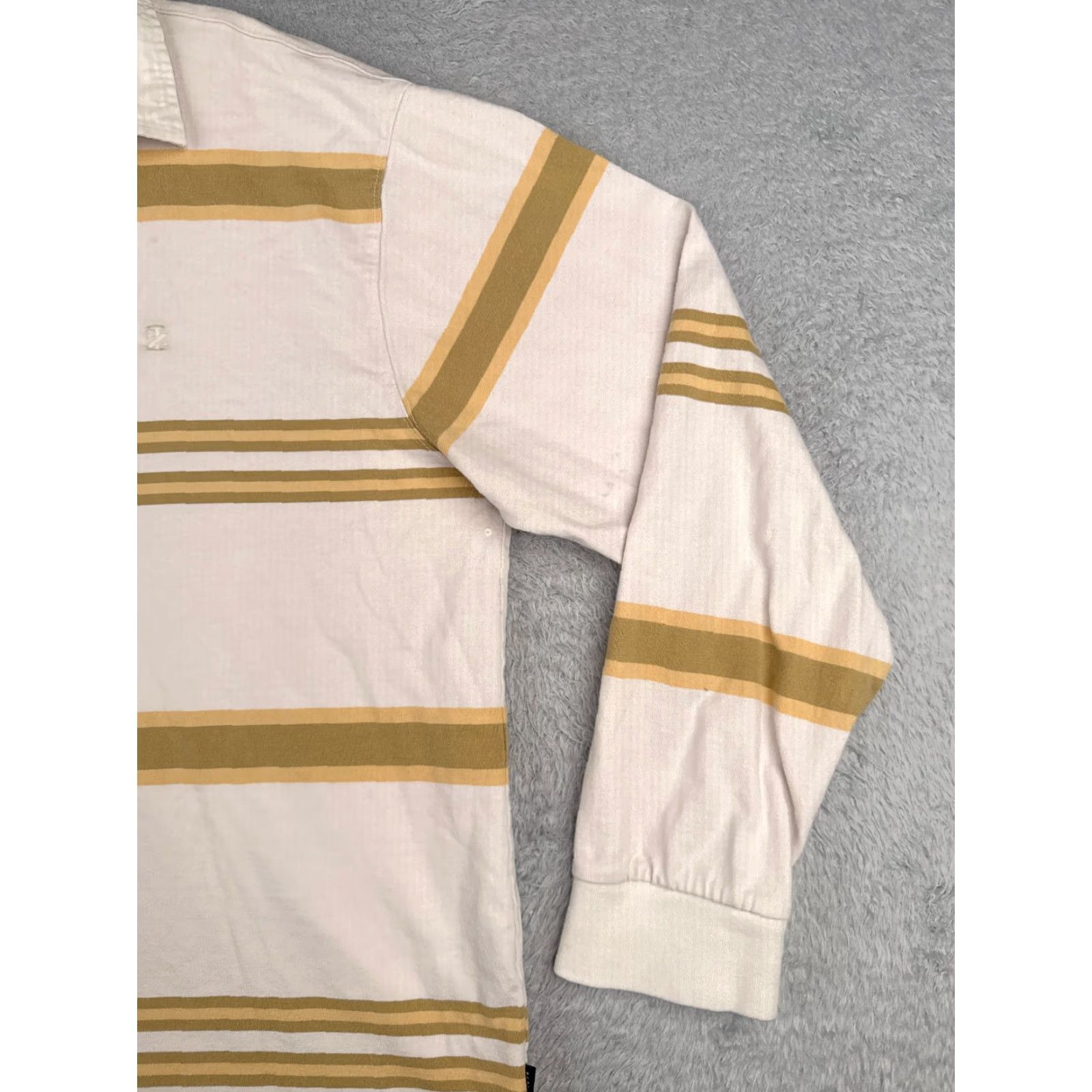 Izod IZOD Polo Shirt Men XL White Striped Jersey Long Sleeve - Casual, Workwear, Activewear (Mens) Size US XL / EU 56 / 4 - 2 Thumbnail