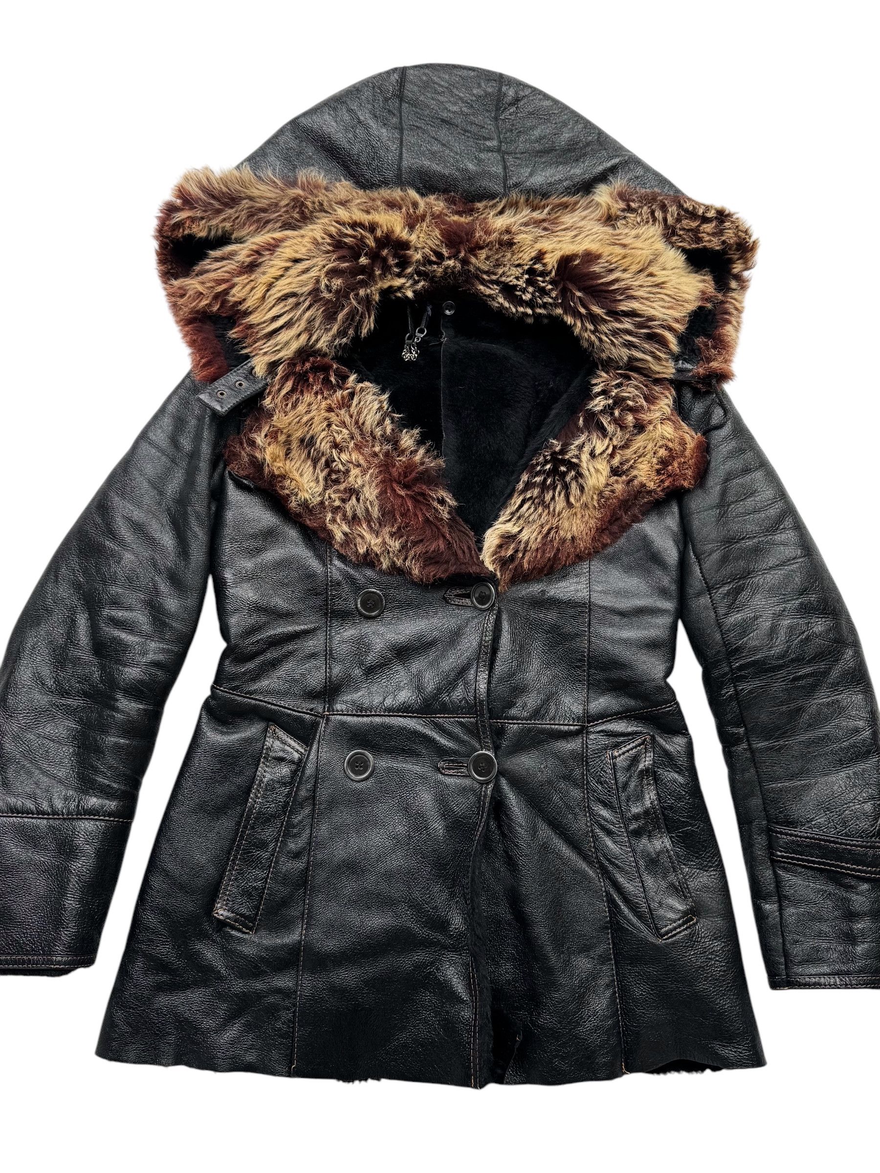 Japanese Brand Vintage Real Sheepskin Coat With Real Fur Details W85D10 Size S / US 4 / IT 40 - 2 Thumbnail