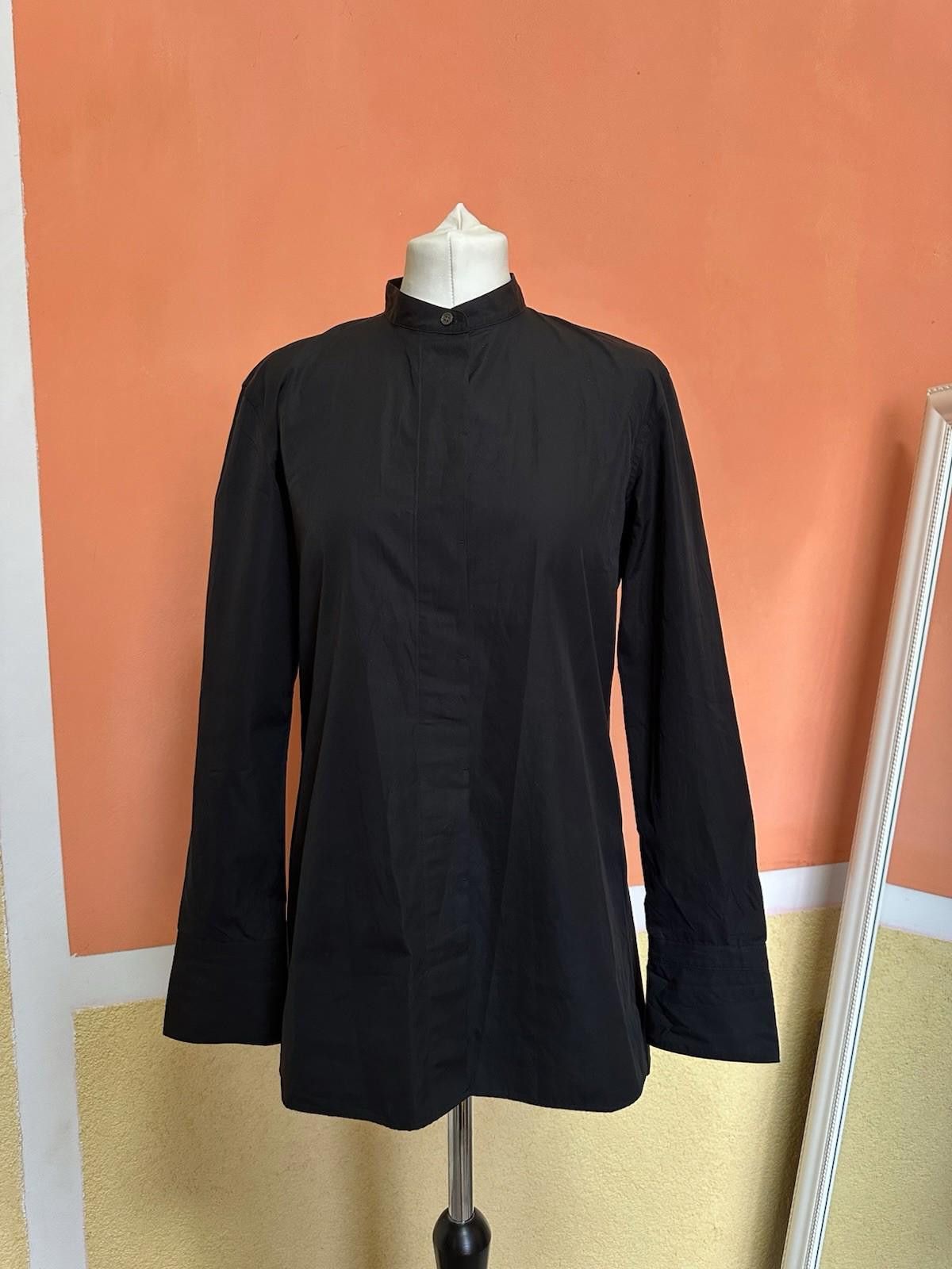 Jil Sander × Uniqlo Uniqlo x Jil Sander Black Silk Stand Collar Shirt XS Size XS / US 0-2 / IT 36-38 - 1 Thumbnail