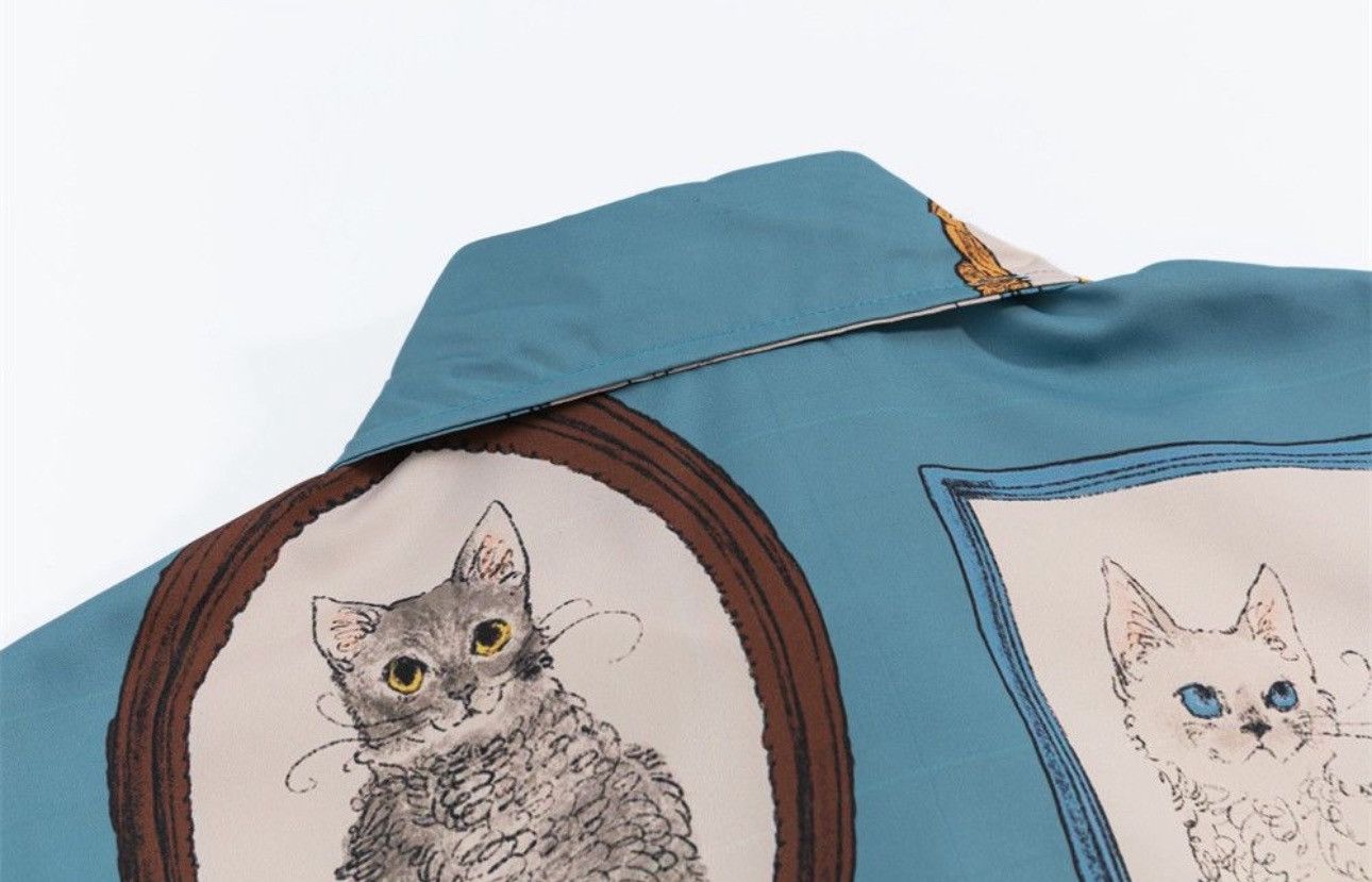 Japanese Brand × Vintage Cat Print Retro Design Vintage Fashion Shirt Size US M / EU 48-50 / 2 - 4 Thumbnail