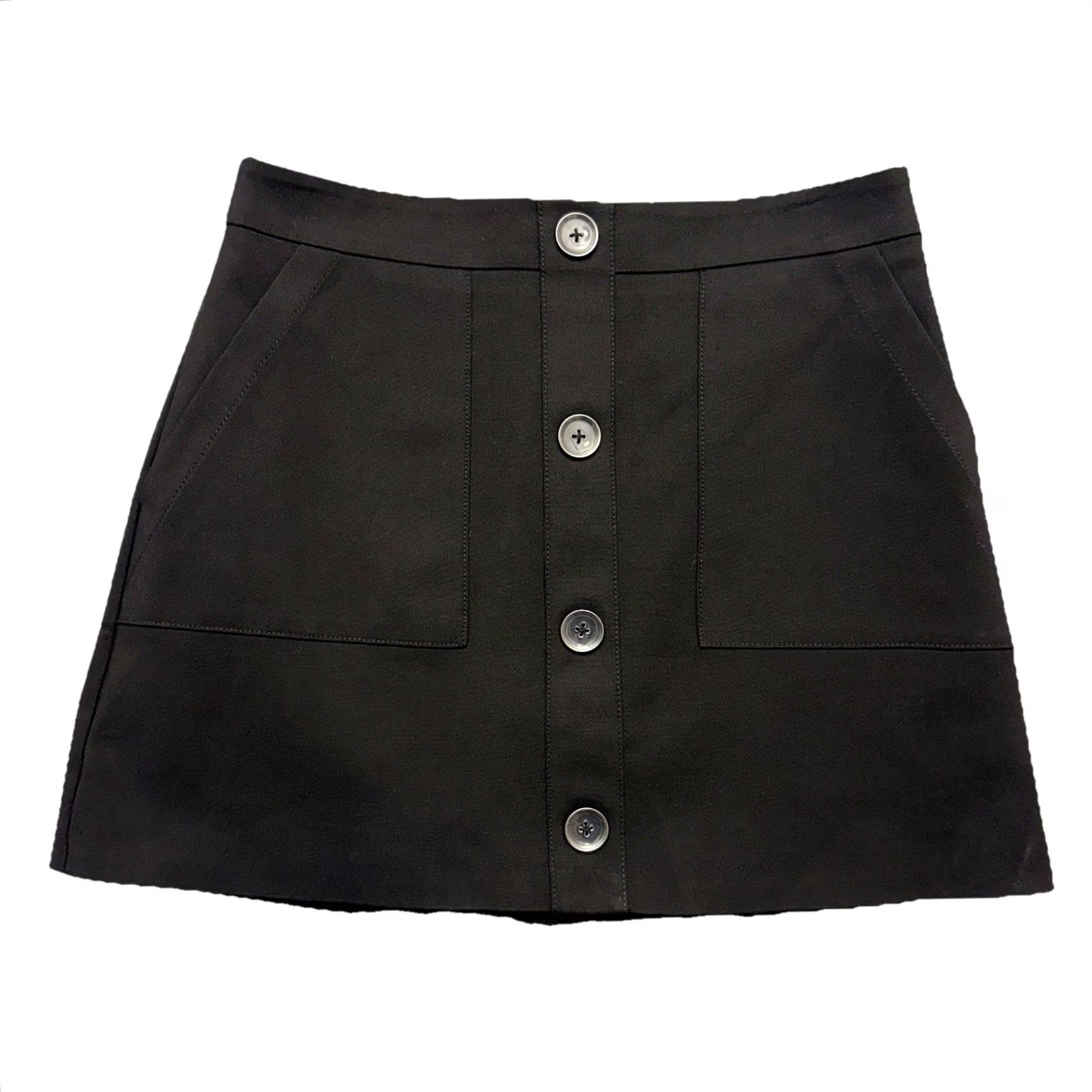 Ramy Brook Ramy Brook Women’s Behati Button-Front Black Mini Skirt Size 4 Size 27" / US 4 / IT 40 - 3 Thumbnail