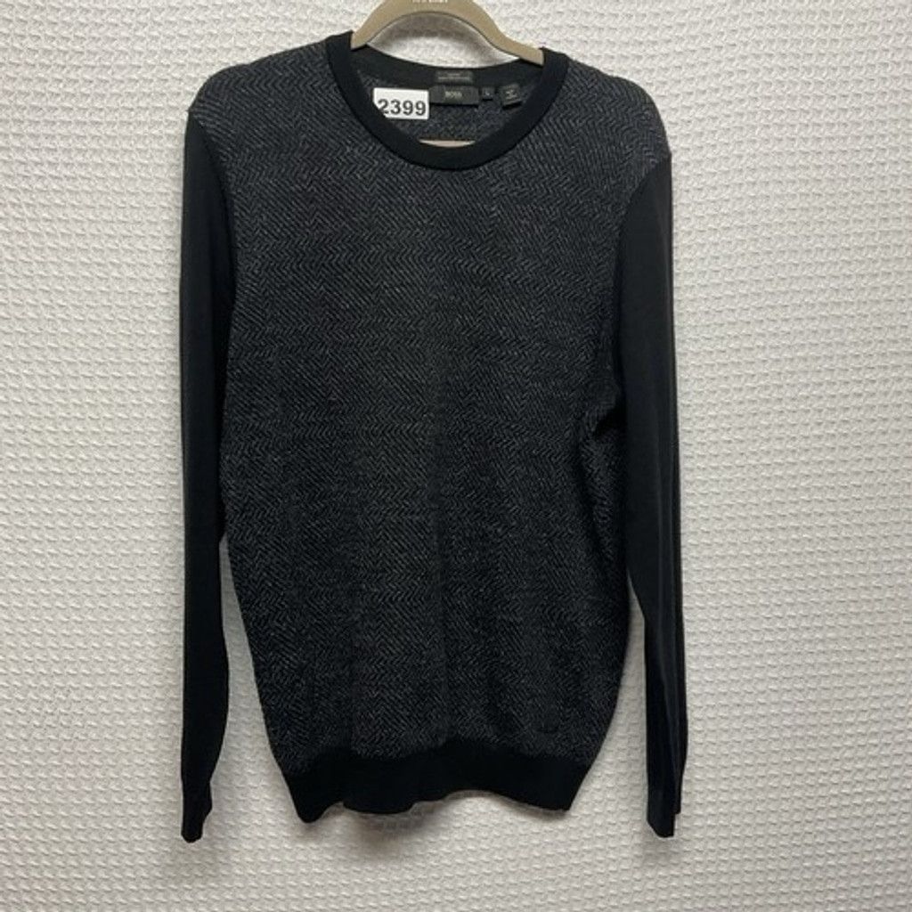 Hugo Boss Hugo Boss SandoryHerringbone CrewNeck Slim Fit Sweater Men L Size US L / EU 52-54 / 3 - 1 Thumbnail