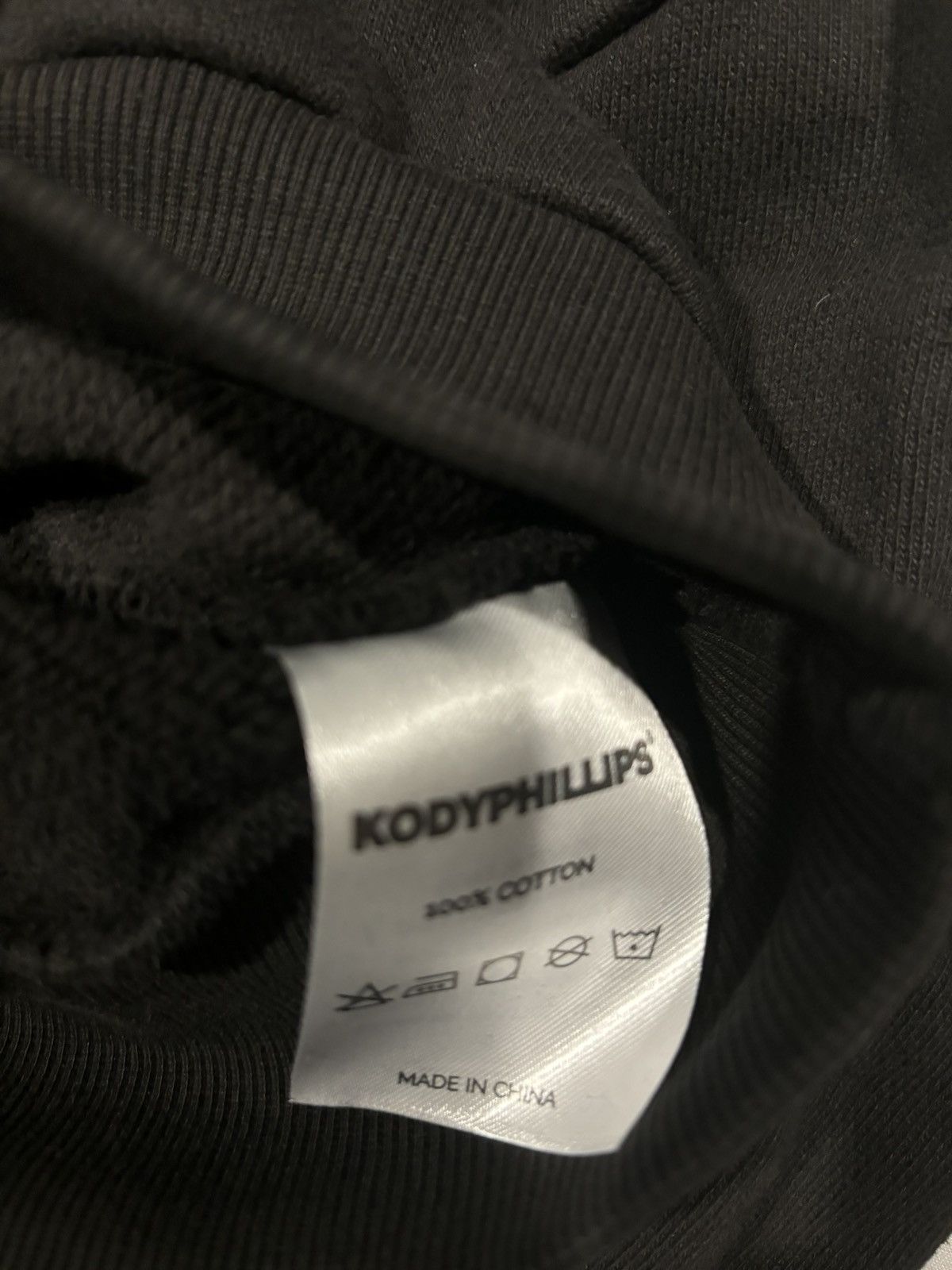 Kody Phillips Kody Phillips Black Copped Hoodie Size US XL / EU 56 / 4 - 3 Thumbnail