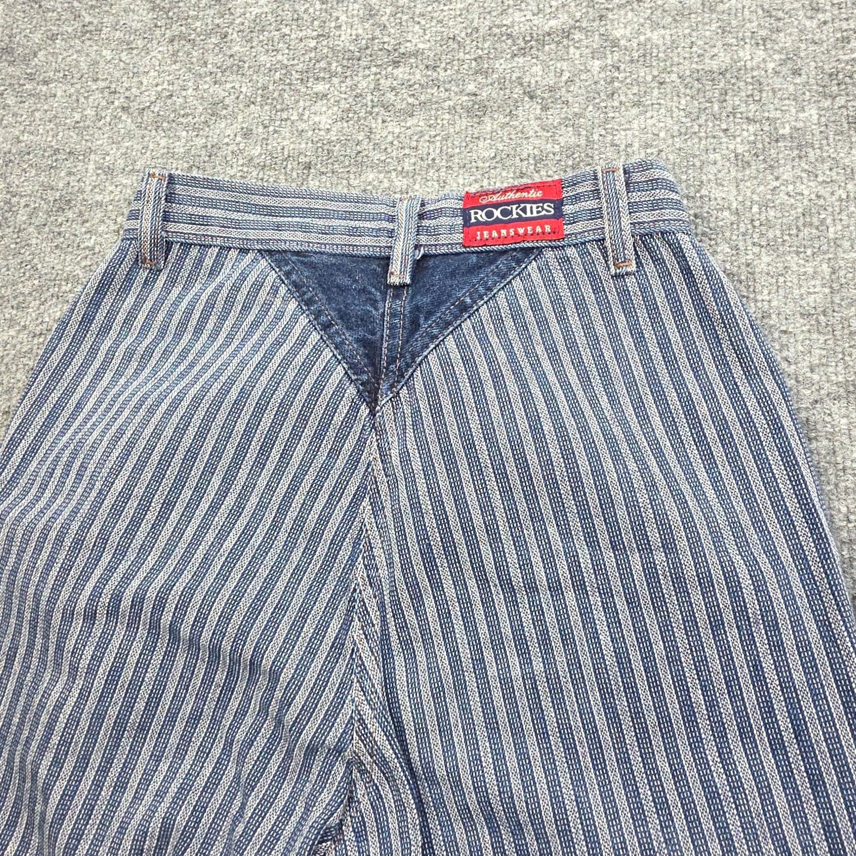 Vintage VINTAGE Rocky Mountain Rockies Pants High Rise Blue Pin Stripe Women's 3 / 26 Size 26" / US 2 / IT 38 - 4 Thumbnail