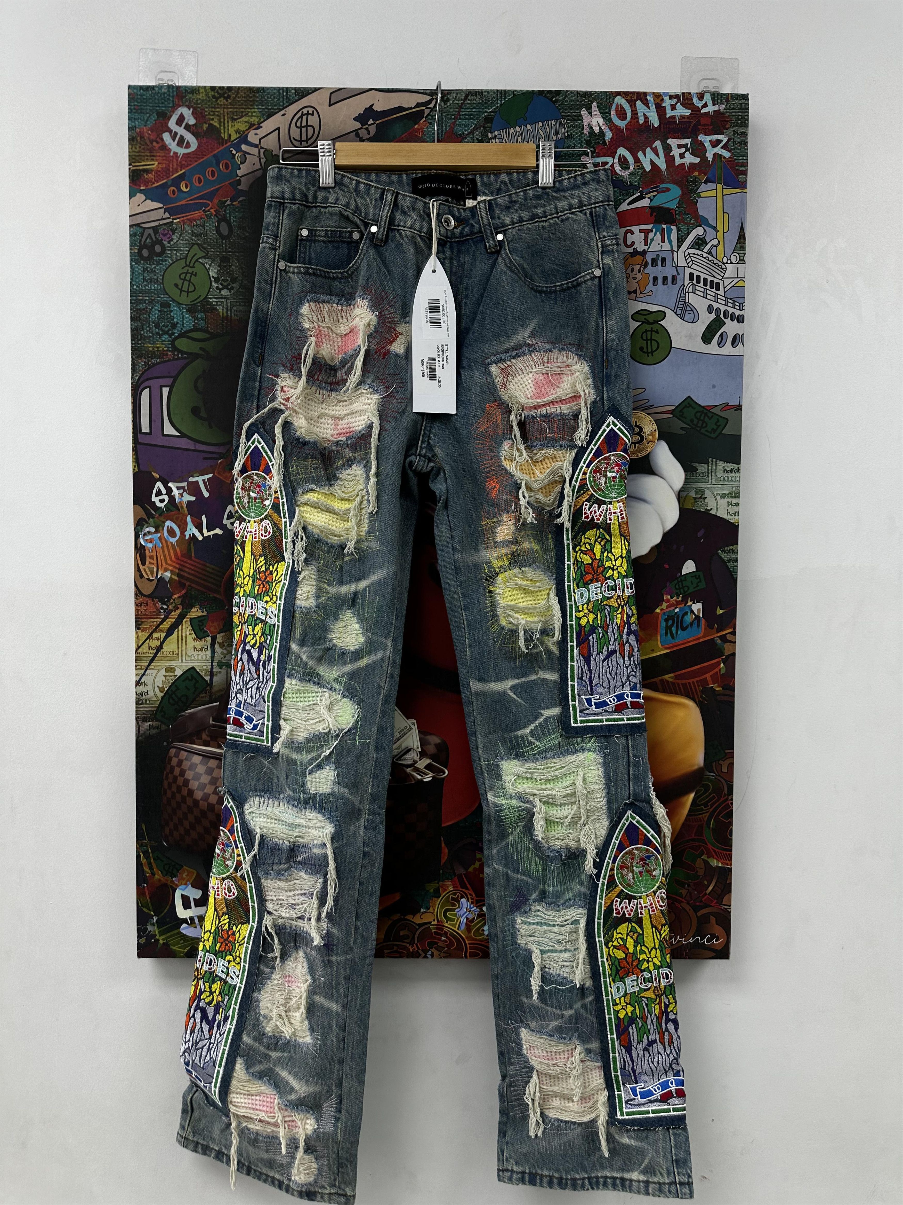 Who Decides War WDW Roygbiv Fusion Denim Stained Glass Multi Size US 38 / EU 54 - 1 Preview