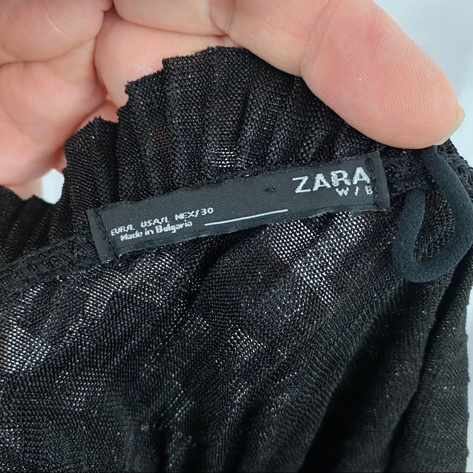 Zara Zara Metallic Silver Black Cocktail Mini Dress Size Large Size L / US 10 / IT 46 - 3 Thumbnail