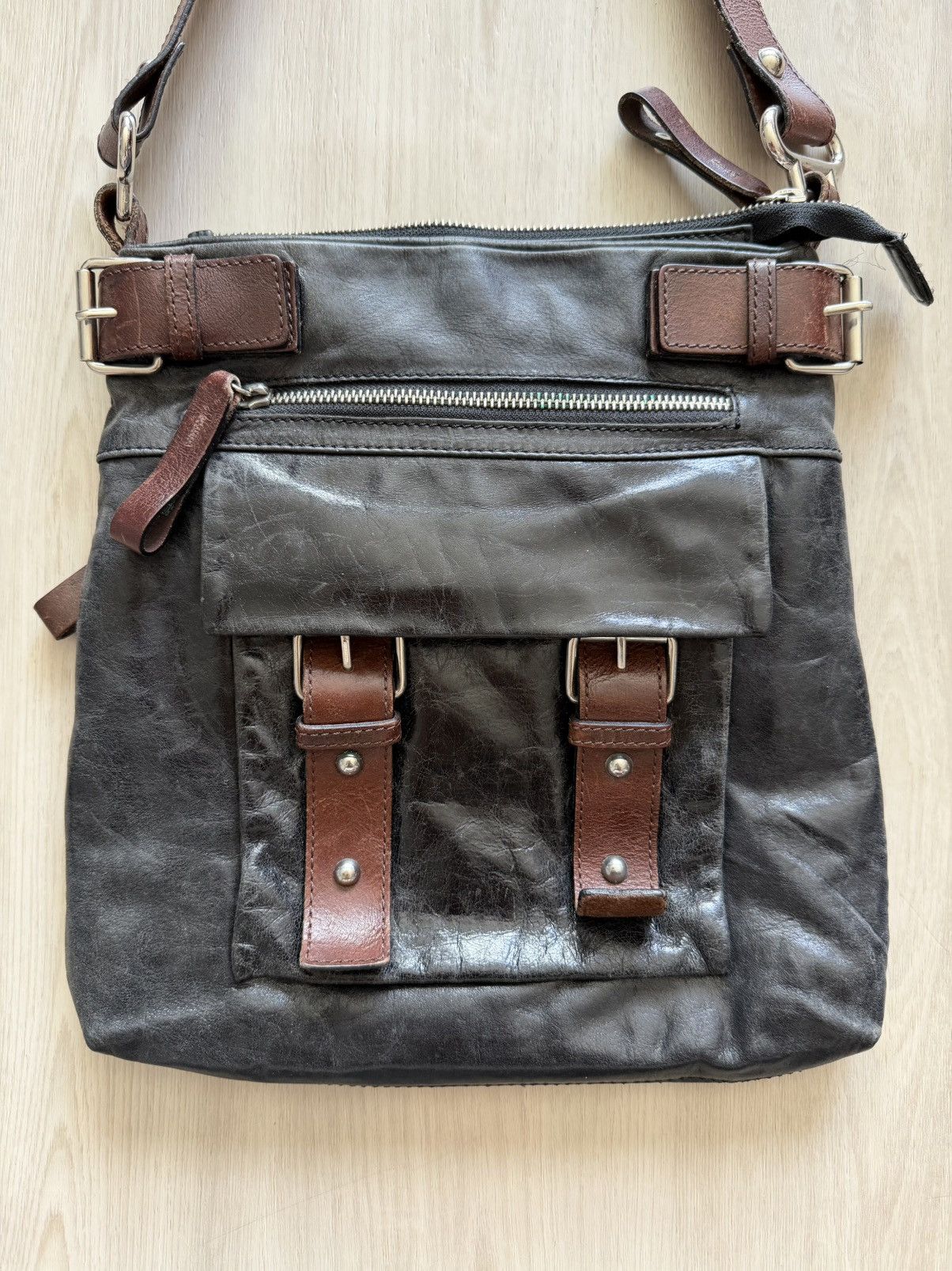 Vintage Vintage TANO Leather Crossbody Shoulder Bag Purse Messenger Size ONE SIZE - 3 Thumbnail