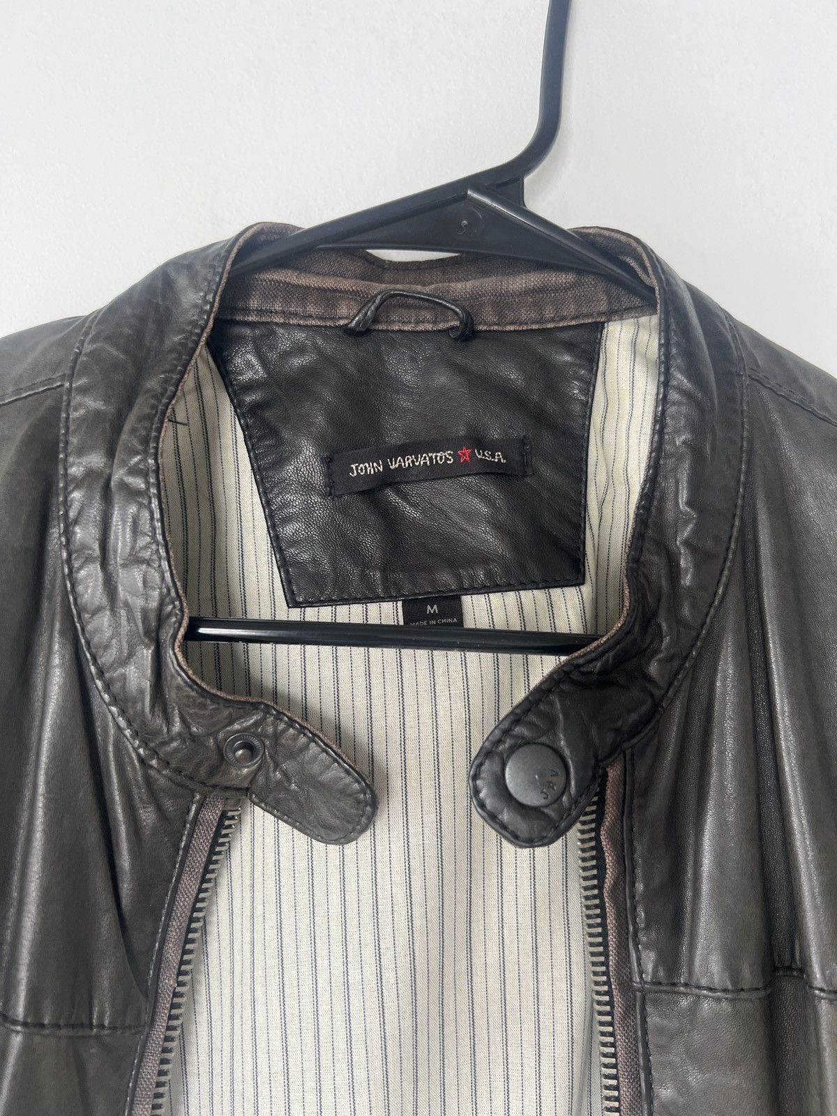 John Varvatos John Varvatos Vintage Lambskin Black Leather Racer Jacket Size US M / EU 48-50 / 2 - 2 Thumbnail
