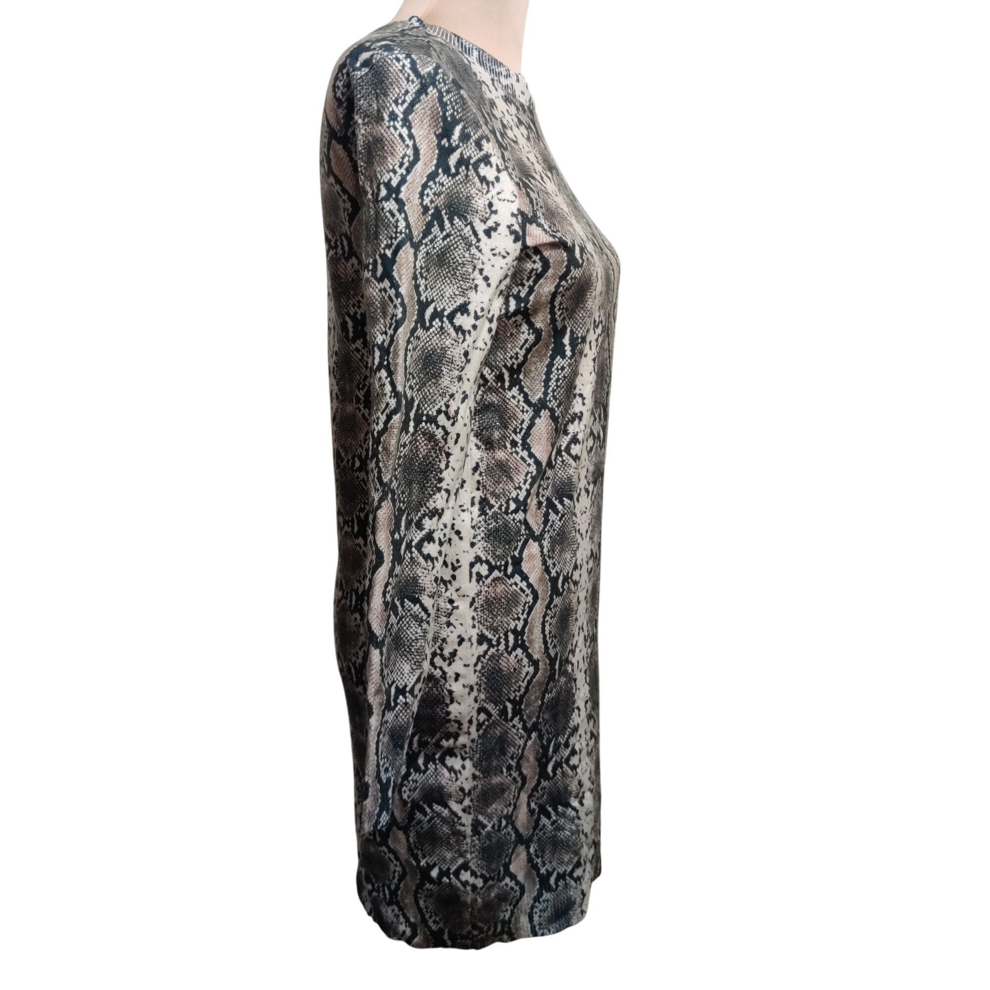 Other Vero Moda S Snakeskin Print Long Sleeve Bodycon Sweater Dres Size S / US 4 / IT 40 - 4 Thumbnail