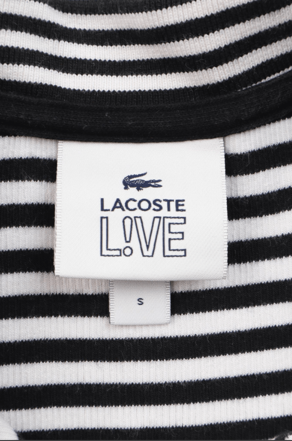 Lacoste Women's Lacoste Live Striped Ribbed Polo Dress Size S Size S / US 4 / IT 40 - 3 Thumbnail
