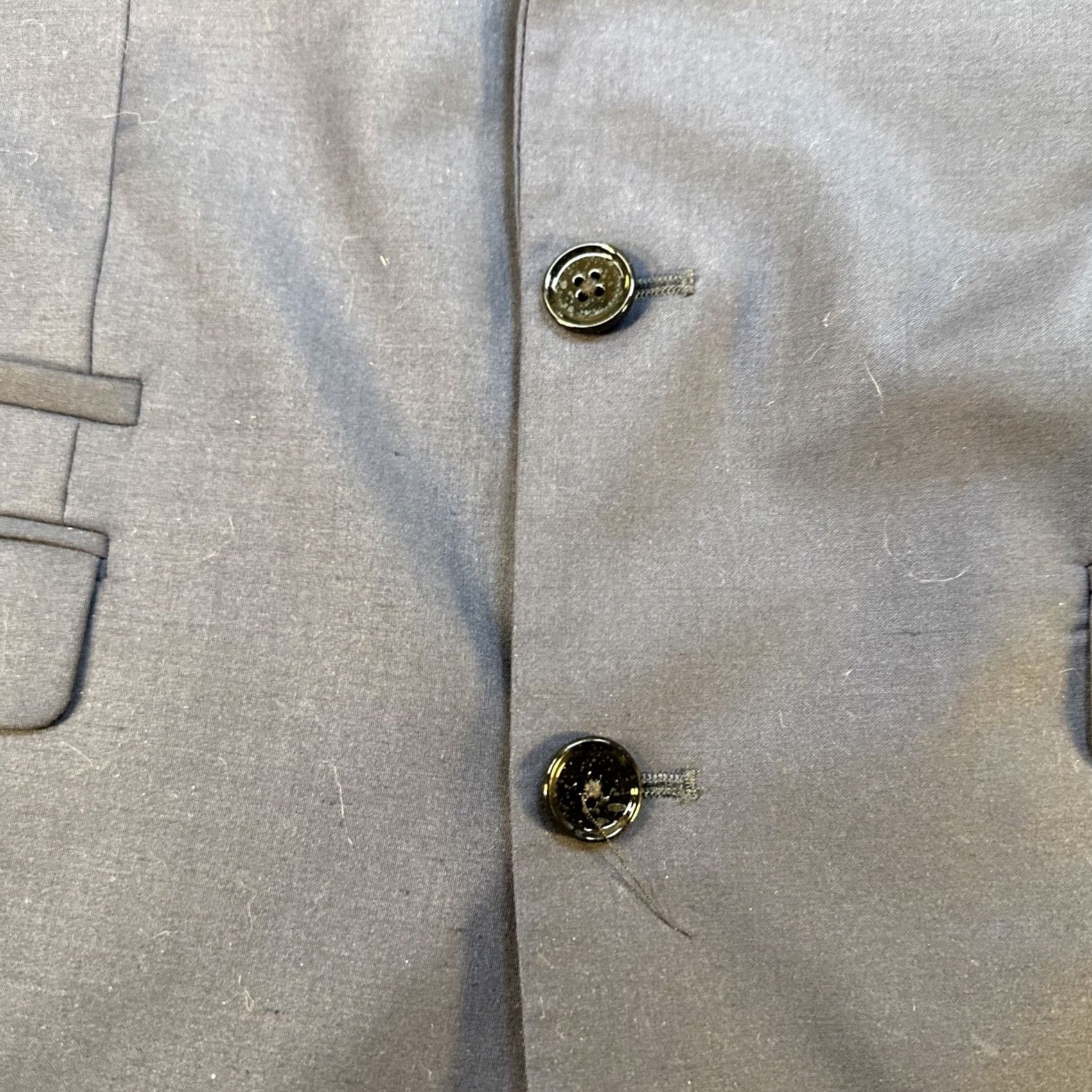 Express Express Blazer Suit Blue Slim Fit 2-Button Short Jacket Men 36 Regular Pants 32x30 Cotton Blend Weave Sports Theme Size US 36 / EU 52 - 5 Thumbnail