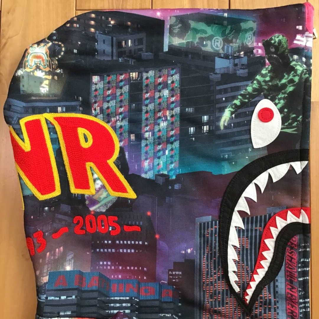 Bape 🔥2XL🔥 BAPE NEON TOKYO Shark Full Zip Hoodie a bathing ape Size US XXL / EU 58 / 5 - 4 Thumbnail