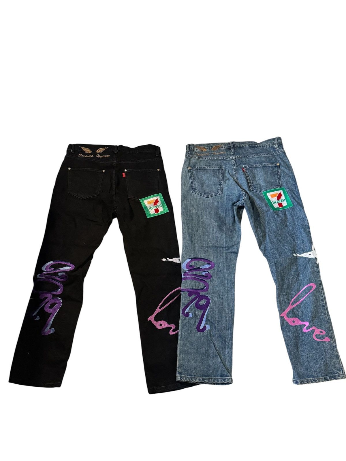 Seventh Heaven [FINAL DROP] Seventh Heaven SS19 Black & Blue Denim Jeans Size US 32 / EU 48 - 2 Thumbnail