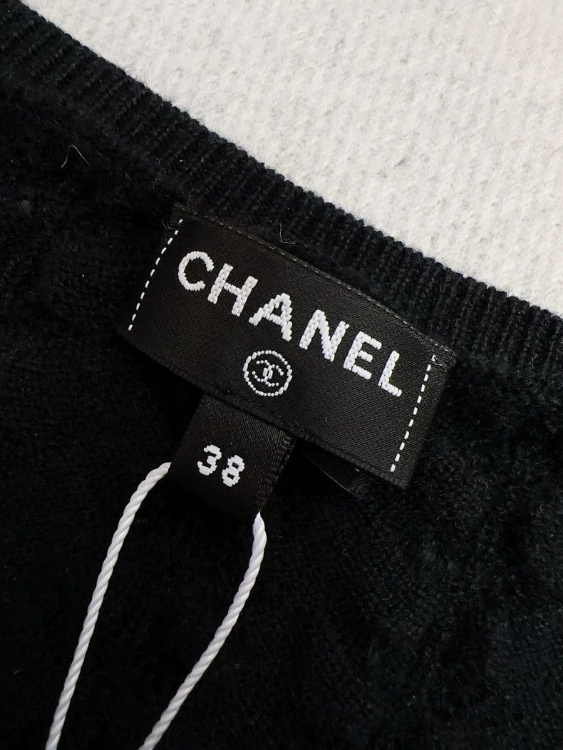 Chanel Chanel 24b black woven large collar knitted long sleeves Size XS / US 0-2 / IT 36-38 - 5 Thumbnail