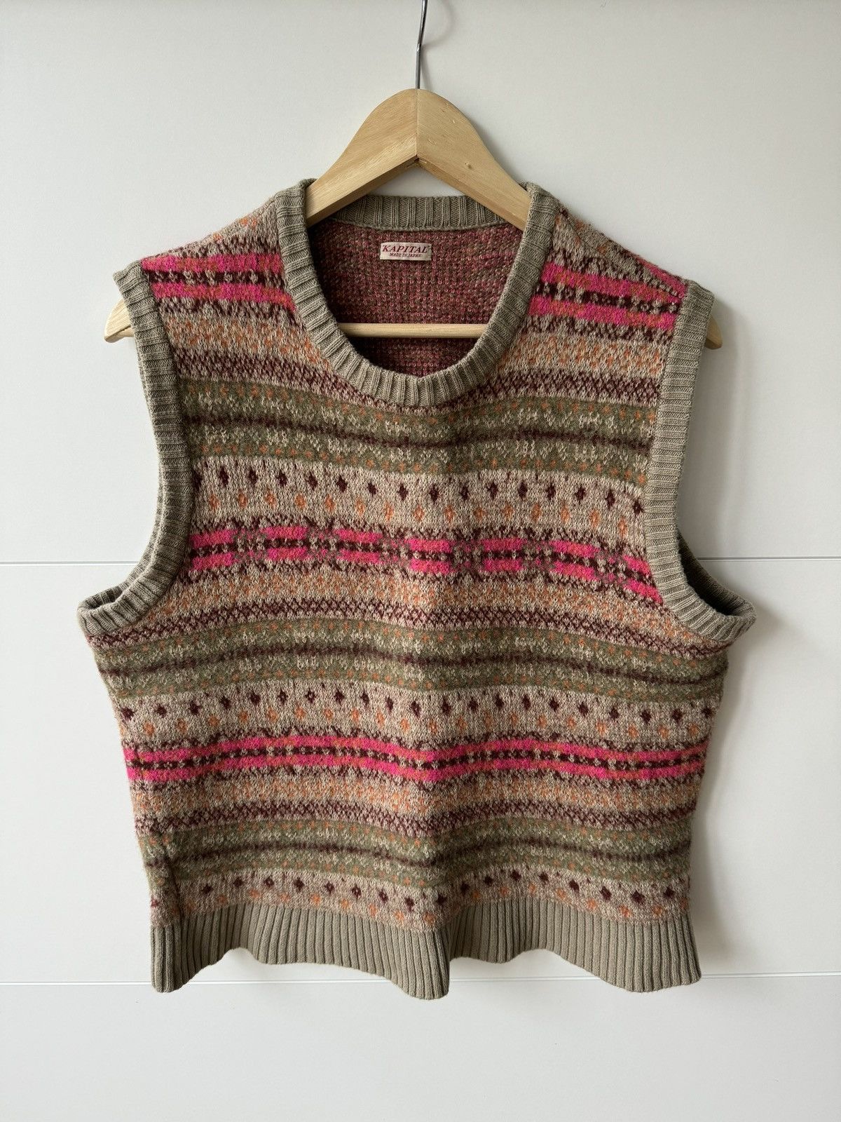 Kapital 7G wool Fair Isle Bone vest Size US L / EU 52-54 / 3 - 2 Thumbnail