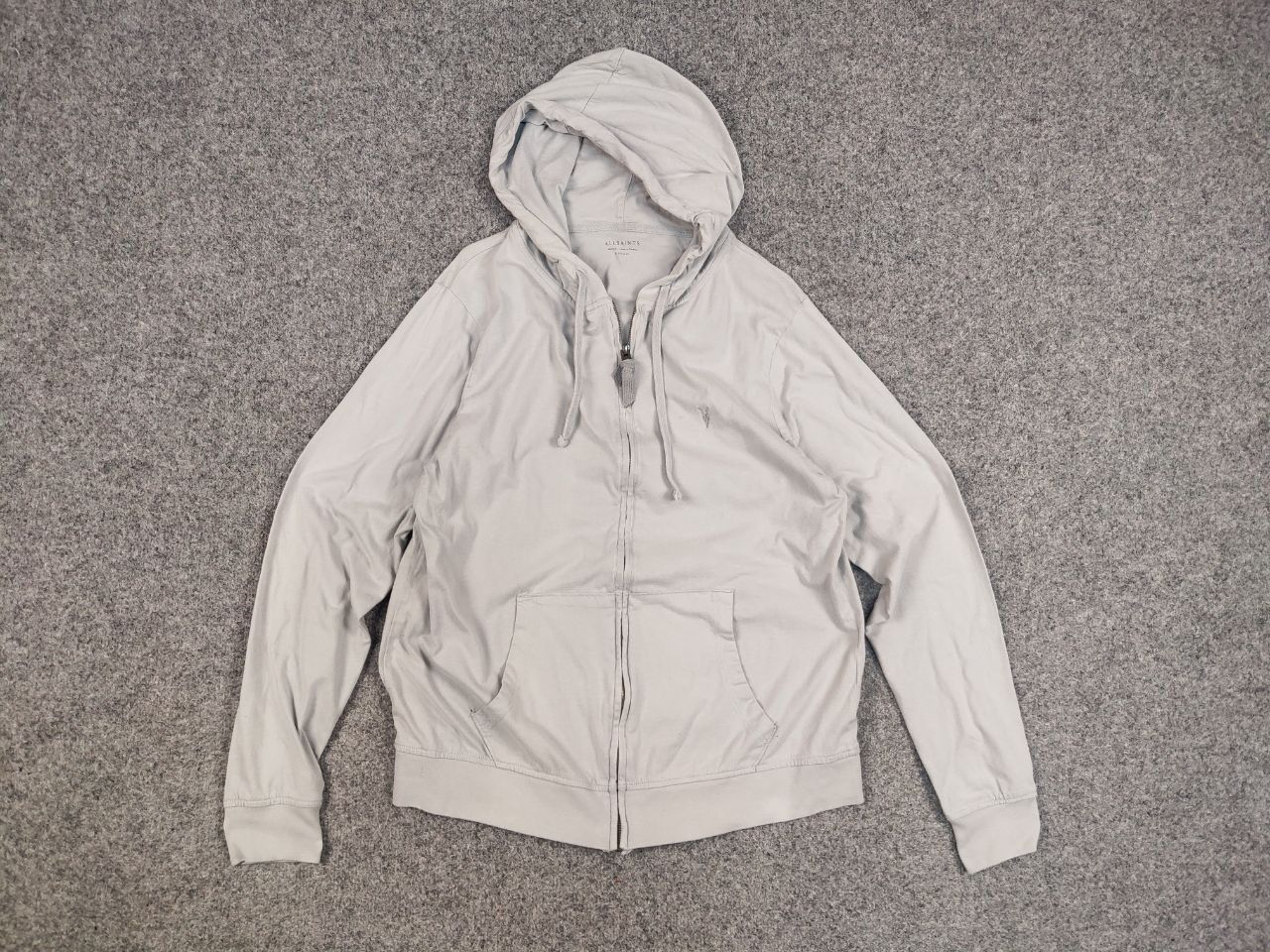 Allsaints Allsaints Brace Full Zip Light BlueGray Hoodie Vintage Style Size US M / EU 48-50 / 2 - 12 Thumbnail