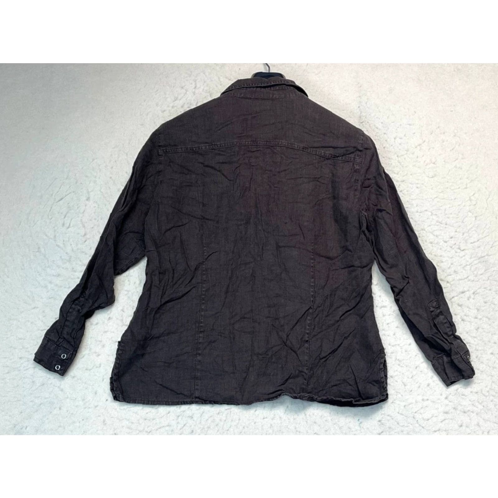 Vintage Chico's Button-Up Linen Brown Women Size 2 See Pics Size XS / US 0-2 / IT 36-38 - 2 Thumbnail