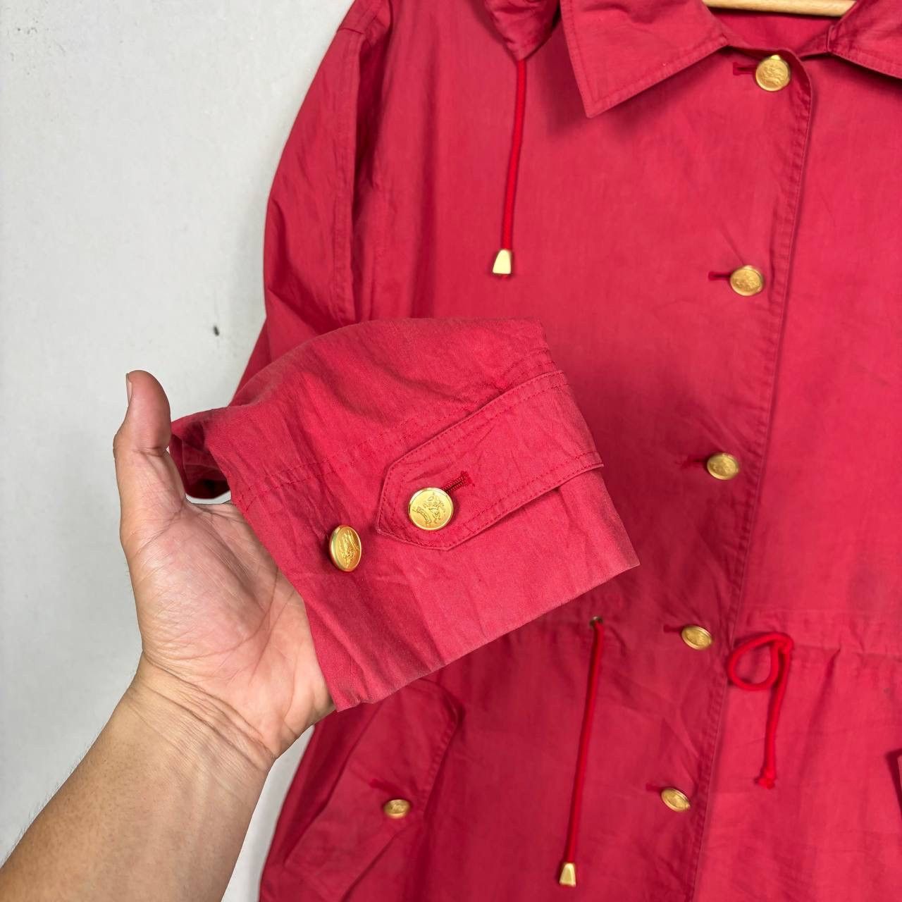 Burberry Vintage Burberrys Red Hooded Parka Jacket 90s Archive Japan Size US L / EU 52-54 / 3 - 6 Thumbnail