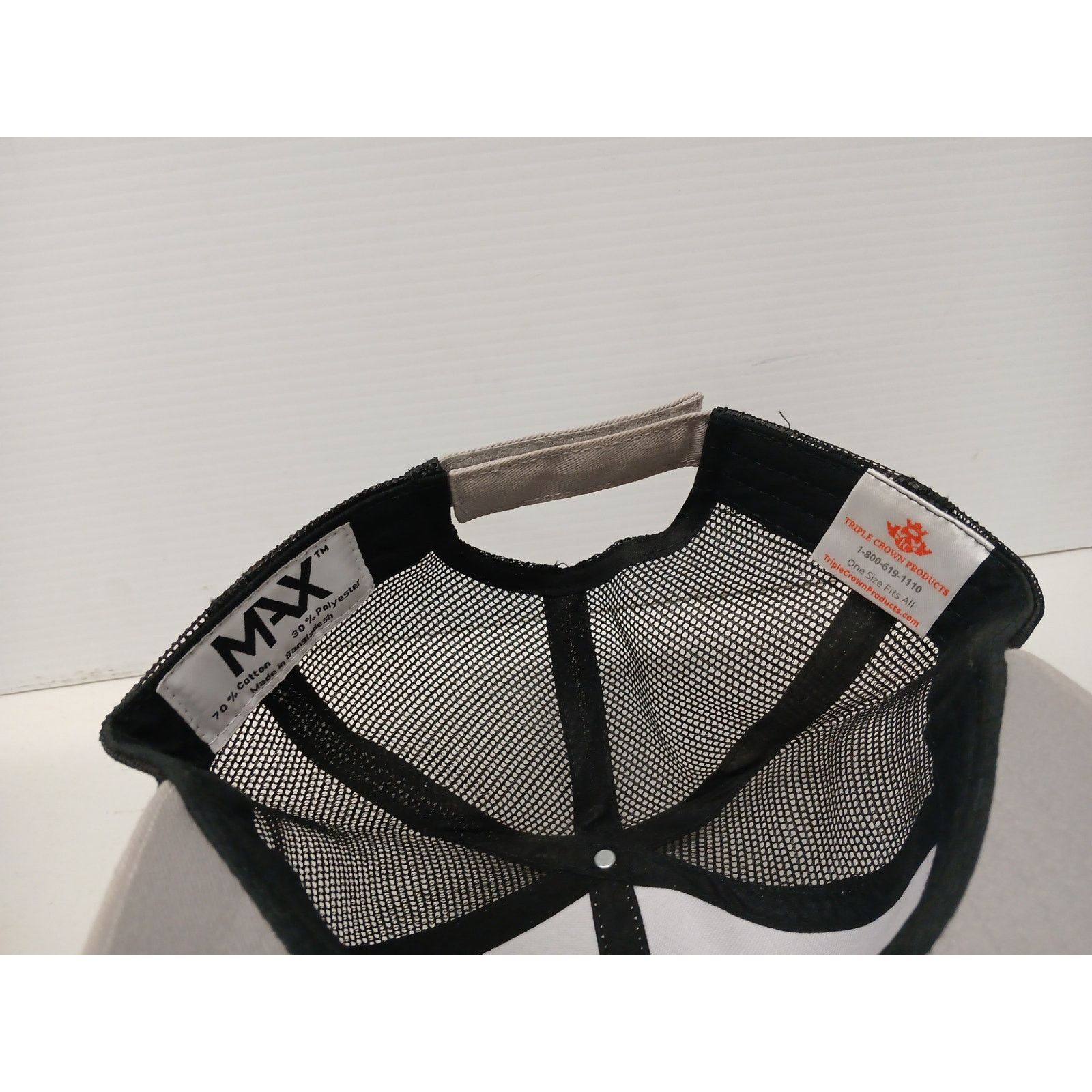 Other Triple Crown Products (OSFM) Gray Mesh Snapback Hat/Cap Size ONE SIZE - 6 Thumbnail