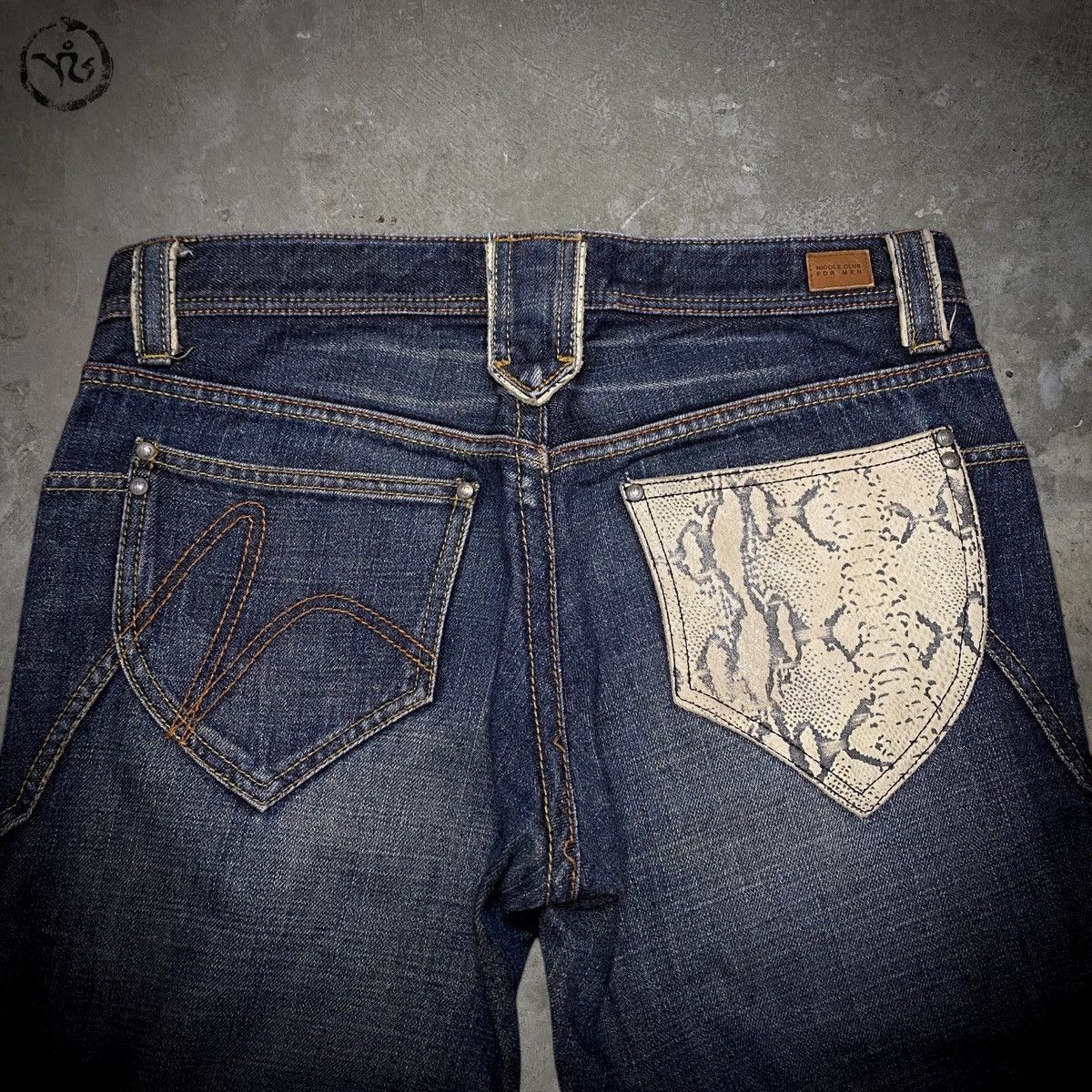 Nicole Club Tornado Mart style Blue Python Jeans Size US 32 / EU 48 - 6 Thumbnail
