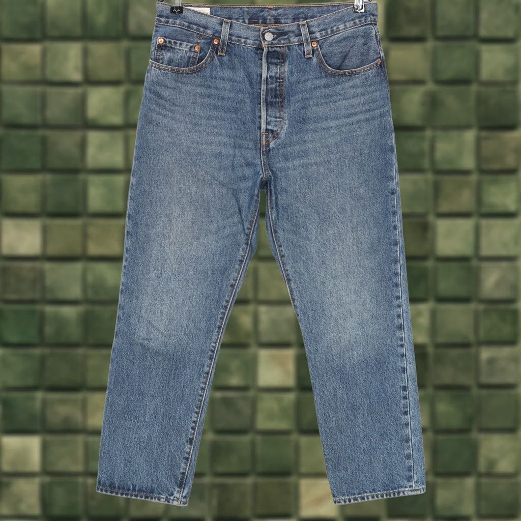 Levi's VINTAGE? No. Levi's 501 Original Cropped PREMIUM Big E Jeans Women W29 L26 DZ6348 - Levi's 501 Cropped Jeans - Women, 29/26, Blue Size 29" - 1 Thumbnail