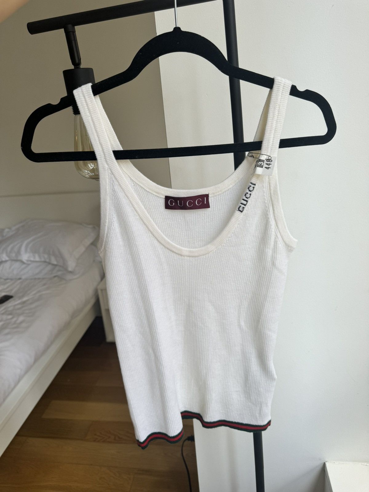 image of Gucci Tank Top in White, Women's (Size Small)