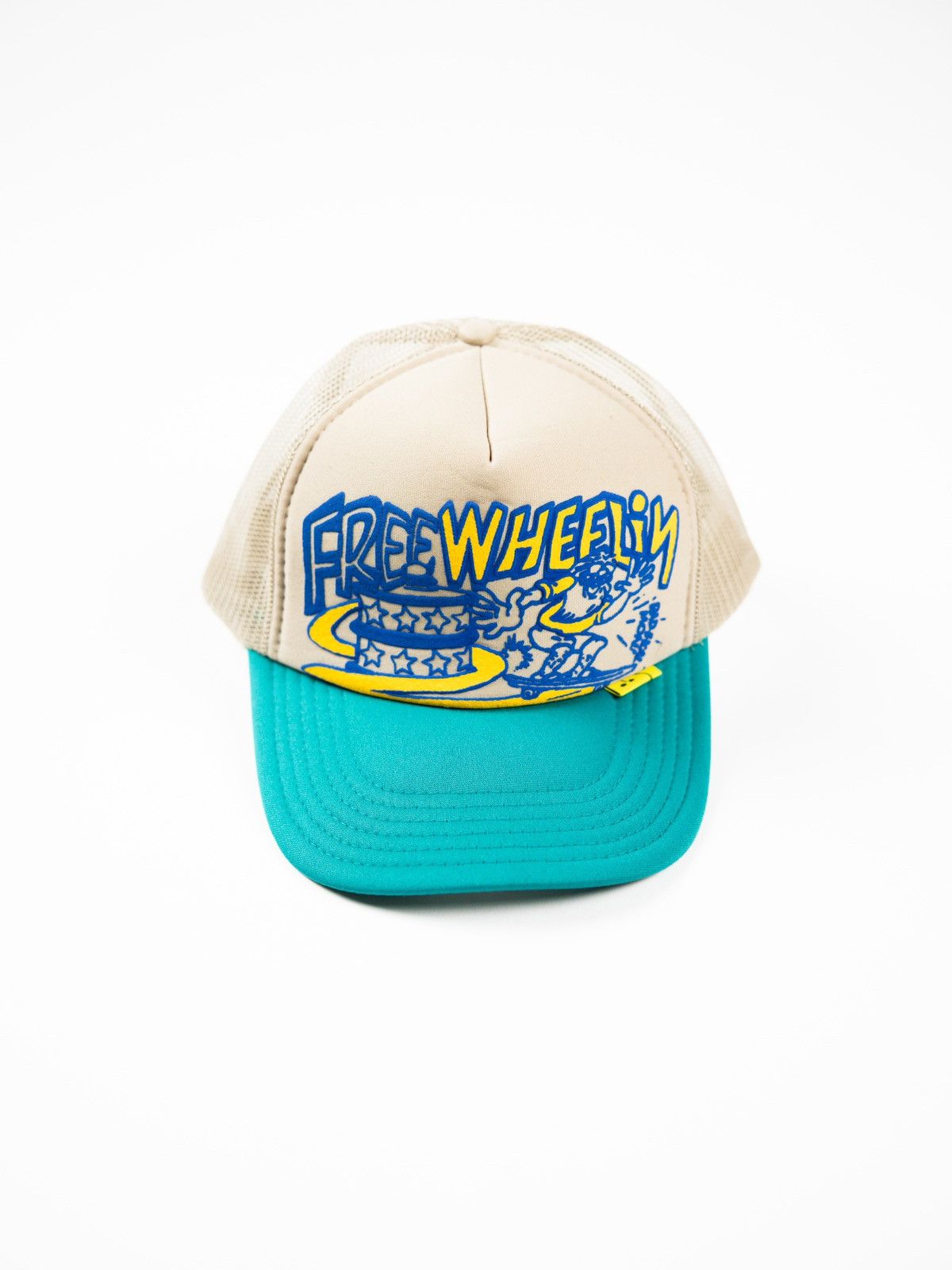 image of Kapital Free Wheelin’ Trucker Hat in Beige, Men's
