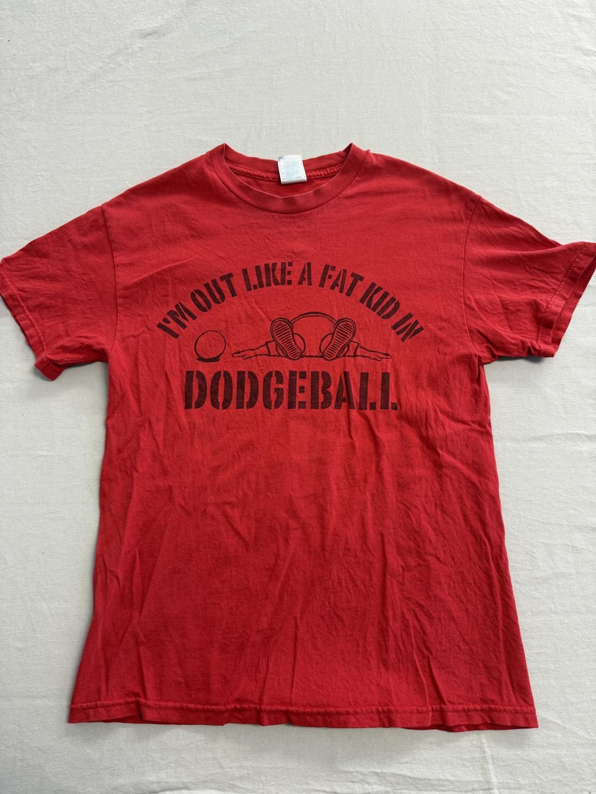 Designer Vintage Dodgeball T-shirt Im Out Like a Fat Kid in Dodgeball Size US M / EU 48-50 / 2 - 1 Thumbnail
