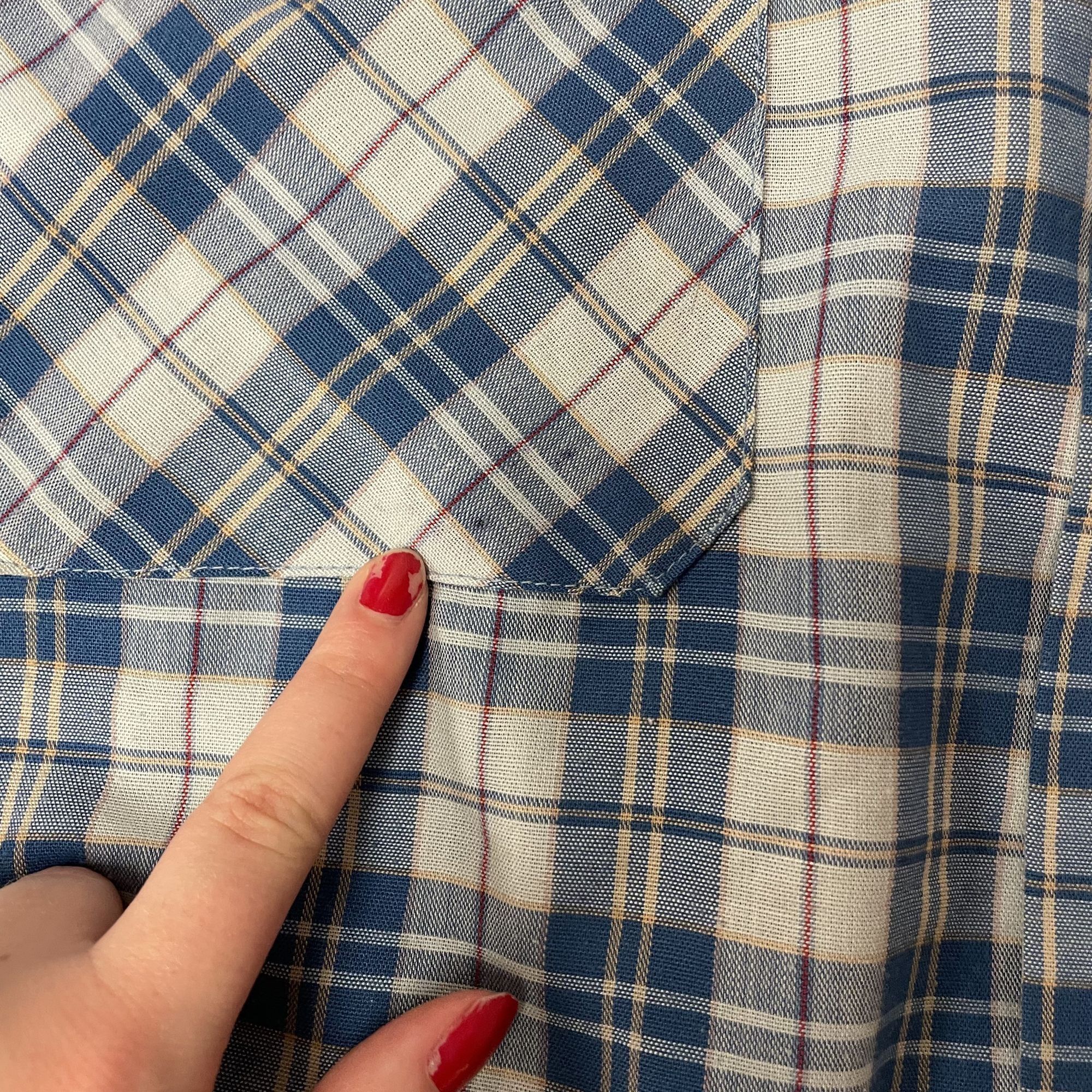 Sears Vtg Sears Work Wear SHADOW PLAID Rockabilly Thin Shirt Size US XL / EU 56 / 4 - 8 Thumbnail