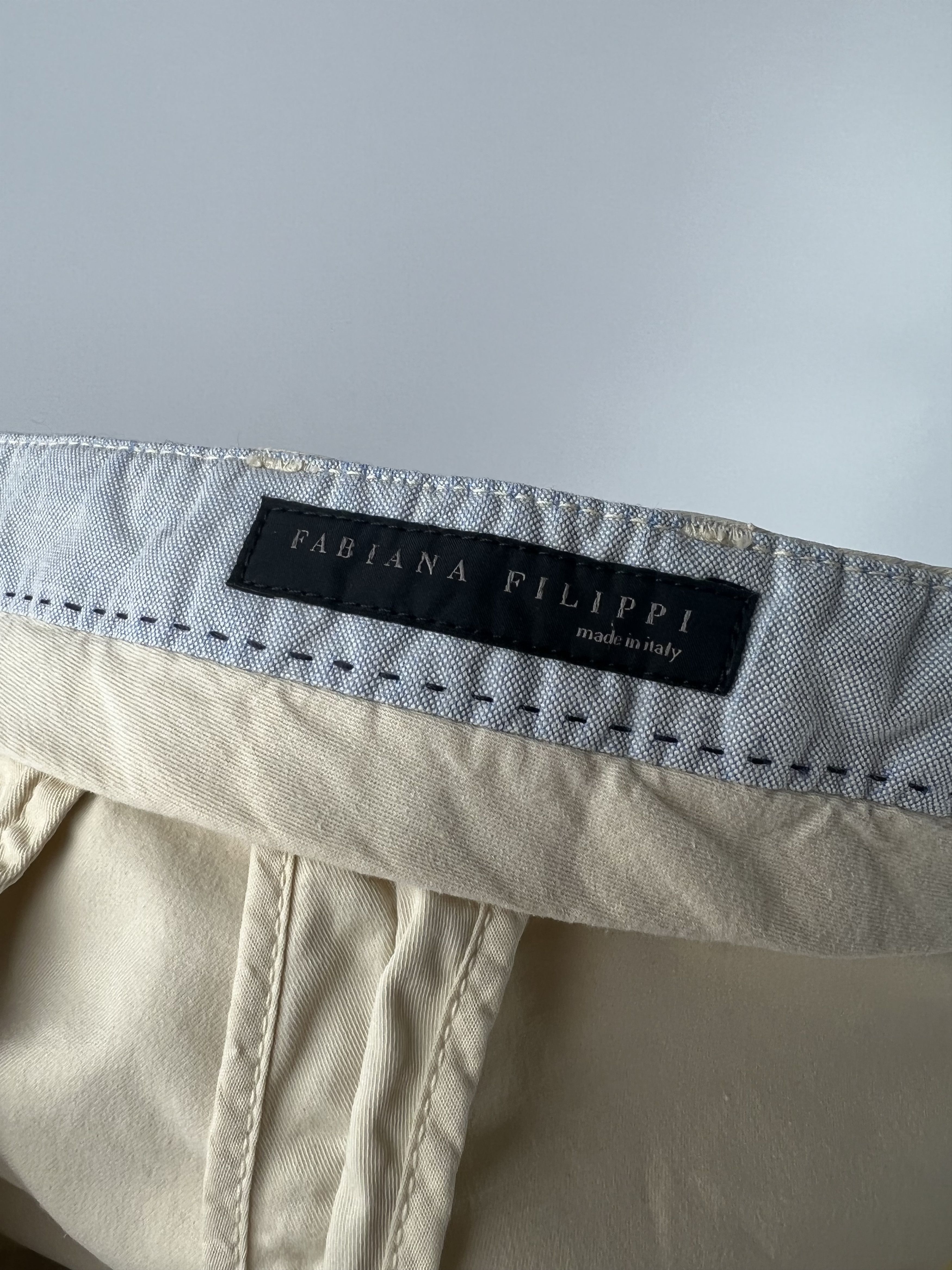 Fabiana Filippi Fabiana Filippi Women's Cotton Pants Beige Size M Size 30" / US 8 / IT 44 - 6 Thumbnail