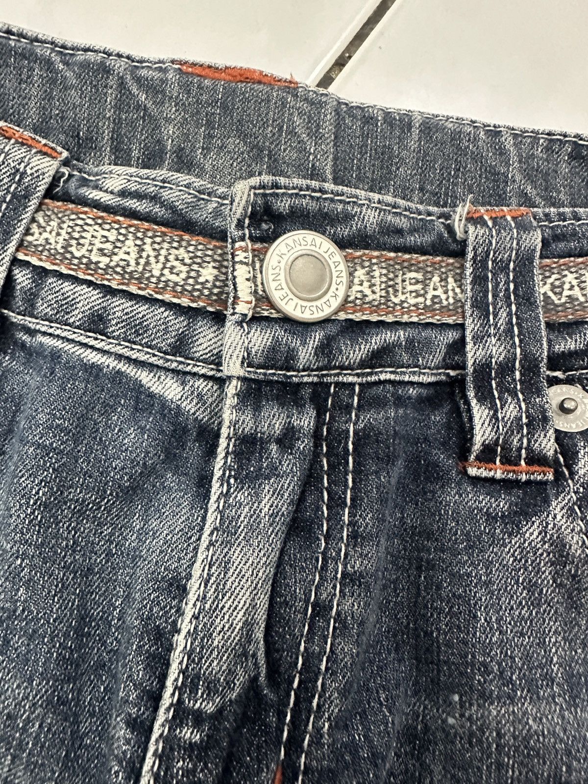 Japanese Brand × Kansai Yamamoto Vintage Japanese KANSAI JEANS Sand Wash Jeans Size US 27 - 11 Thumbnail