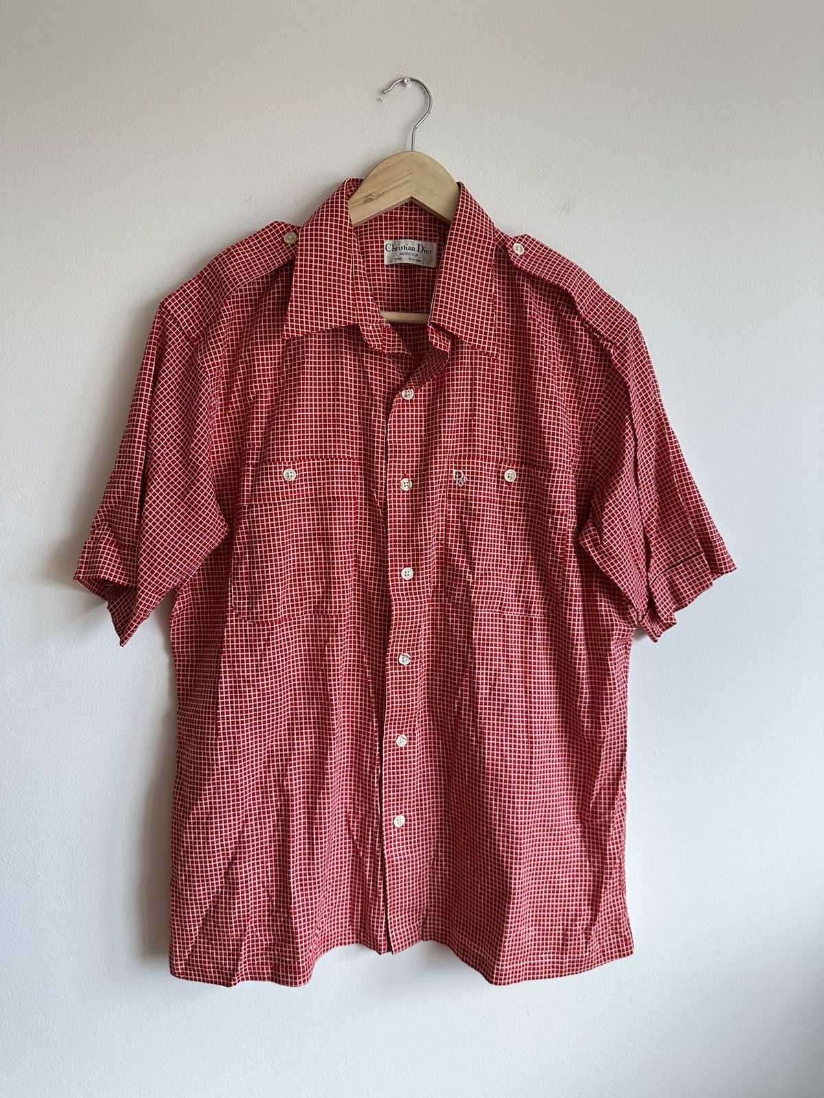 Vintage Christian Dior Monsieur Checked Shirt rare