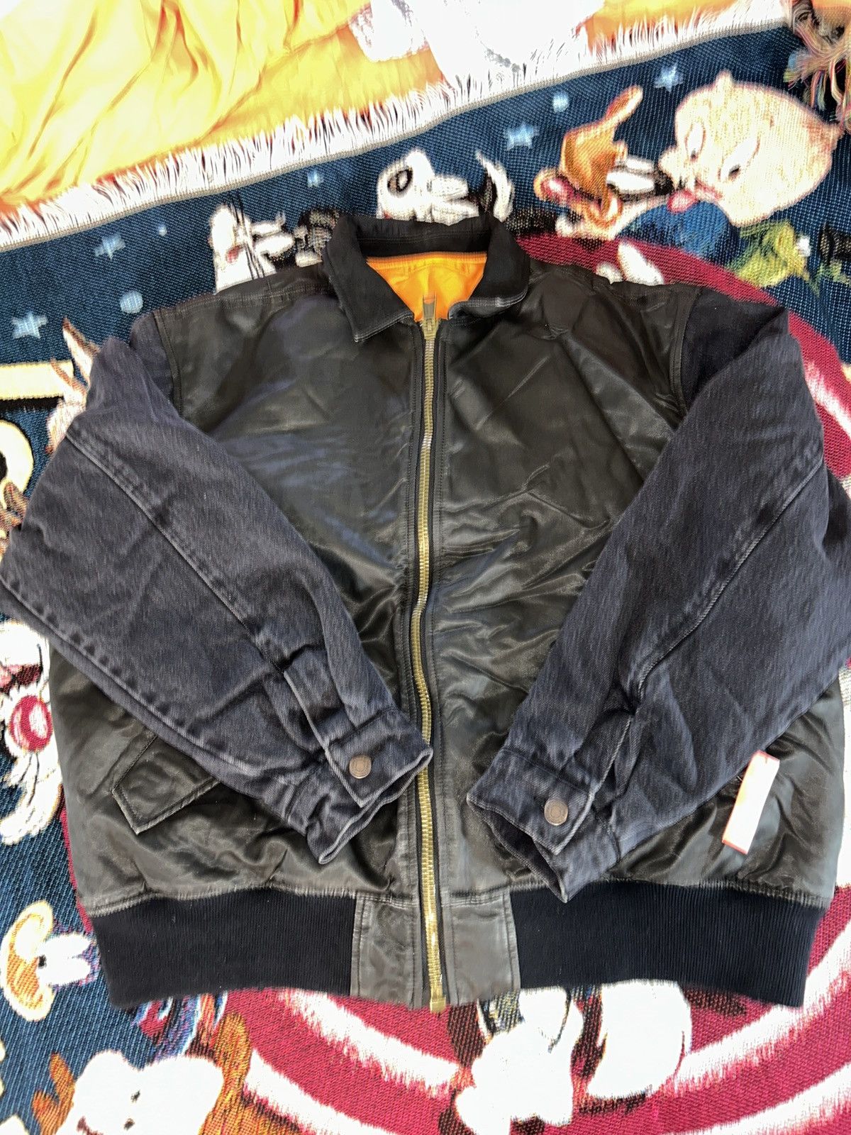 Supreme Supreme denim sleeve ma-1 jacket Size US L / EU 52-54 / 3 - 2 Thumbnail