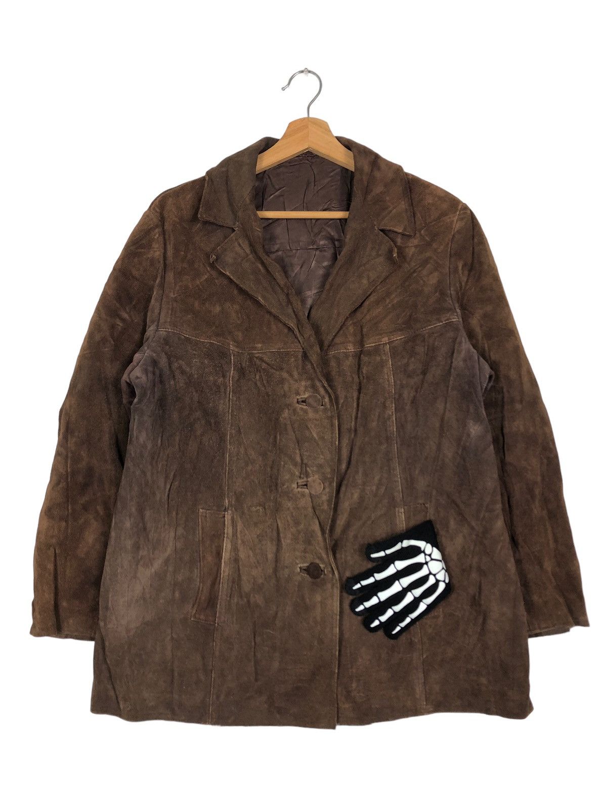 Genuine Leather 🔥90’s Vintage Genuine Leather Bomber Jacket Double Breast Size US M / EU 48-50 / 2 - 1 Thumbnail