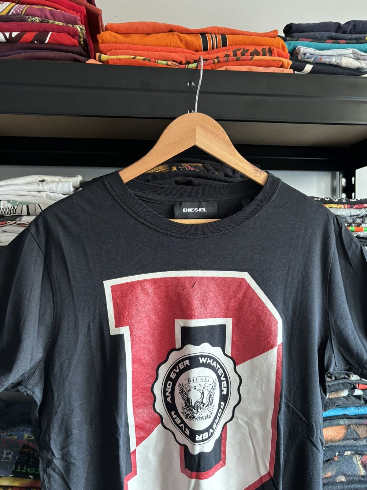 Diesel × Vintage Mens Vintage Diesel T-shirt big logo distressed y2k rare tee Size US L / EU 52-54 / 3 - 2 Thumbnail