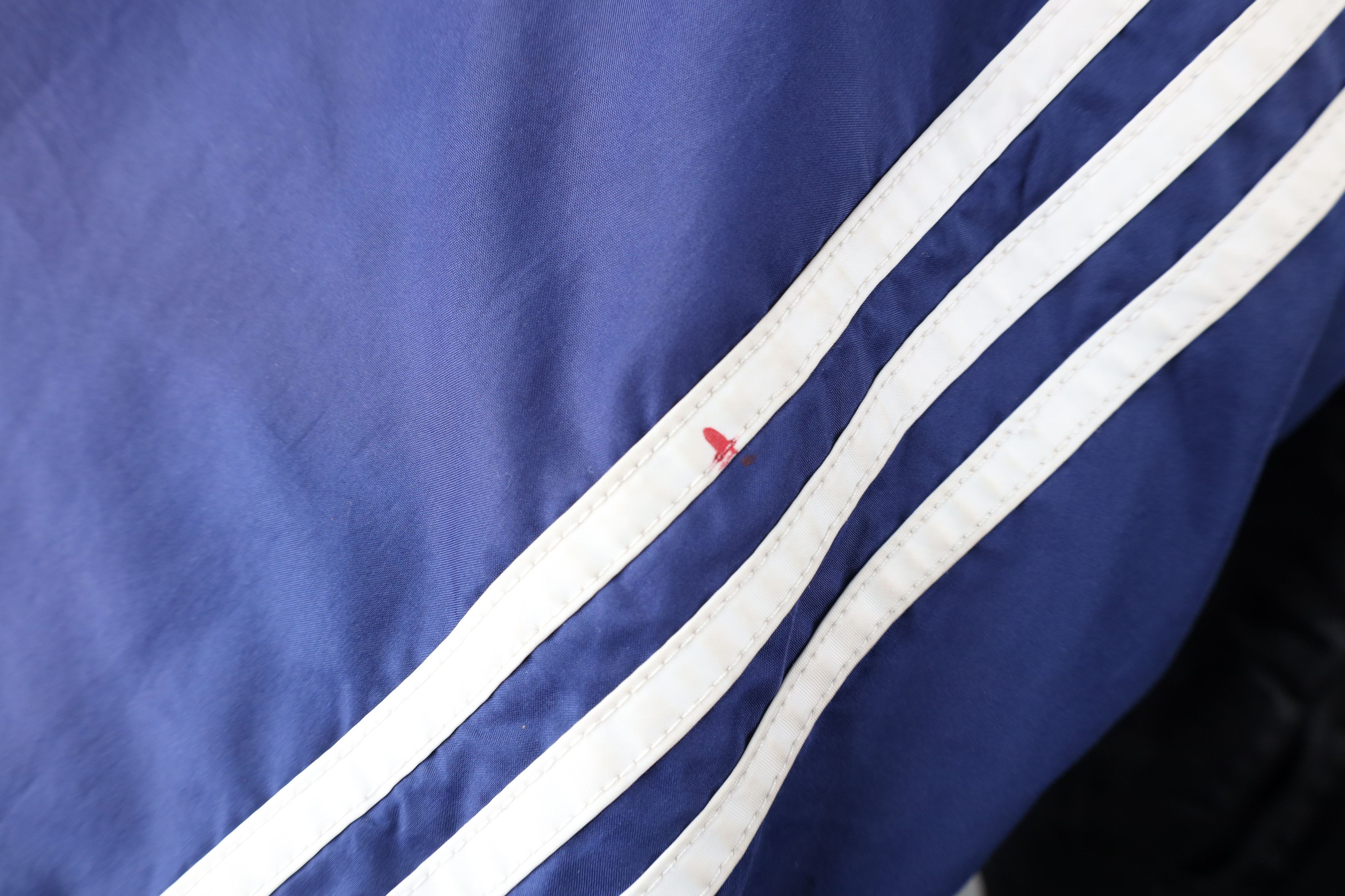 Adidas × Vintage Vintage Adidas Striped Spell Out Hooded Puffer Jacket Size US XXL / EU 58 / 5 - 9 Thumbnail