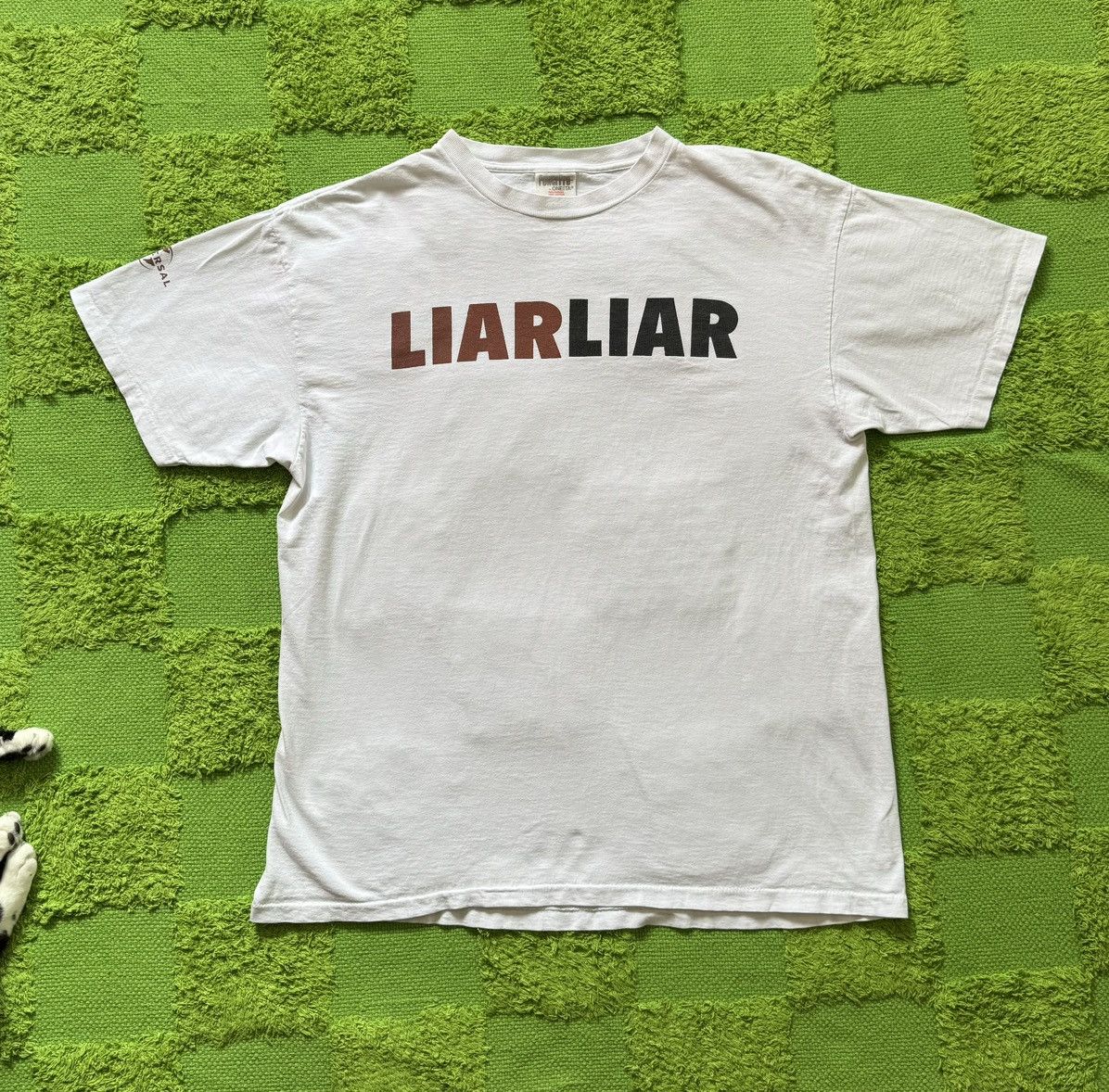 image of Vintage Liar Liar Movie Promo 90’S in White, Men's (Size XL)