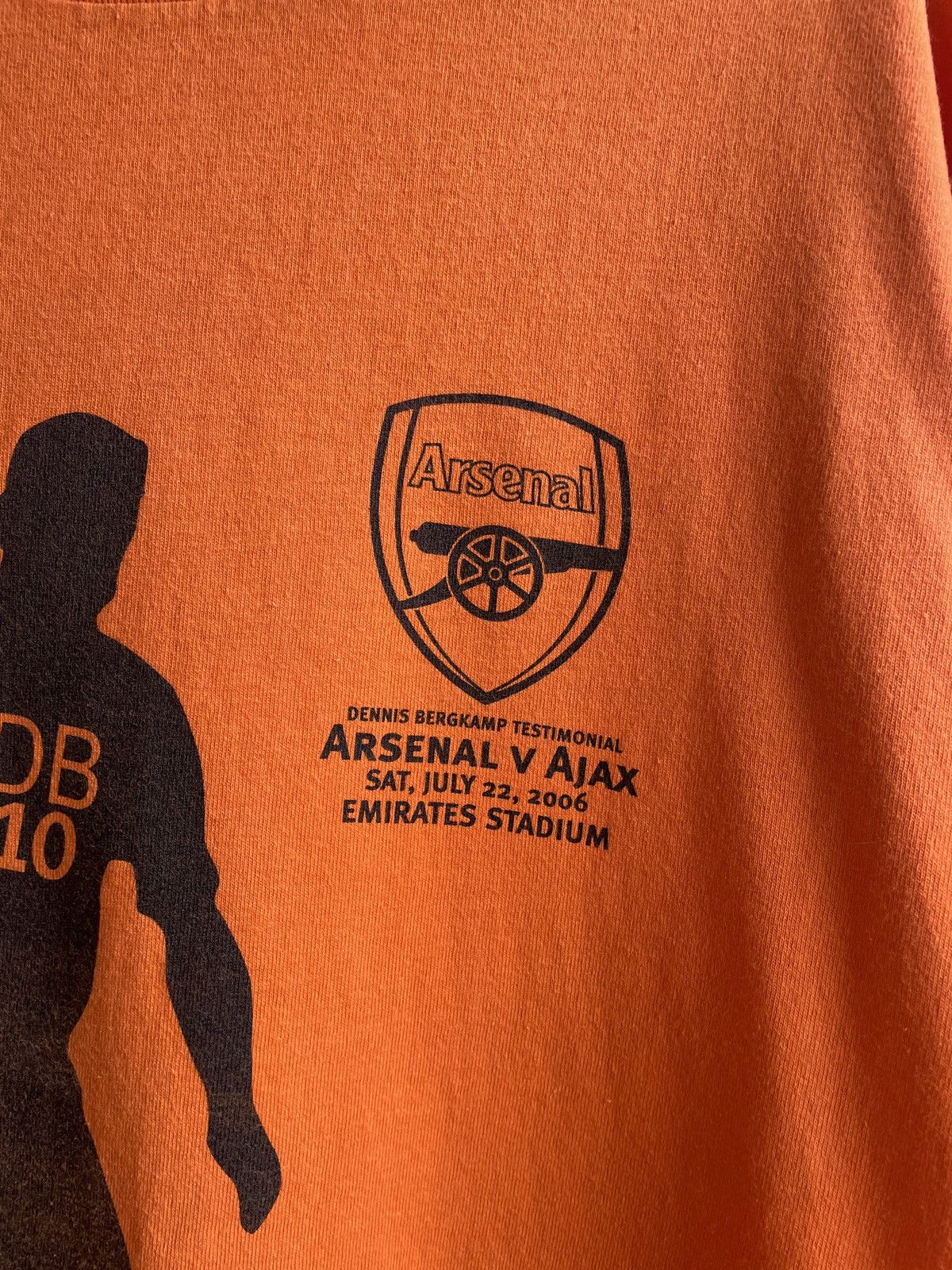 Fruit Of The Loom Arsenal vs Ajax 2006 Bergkamp soccer football t shirt jersey Size US XL / EU 56 / 4 - 3 Thumbnail