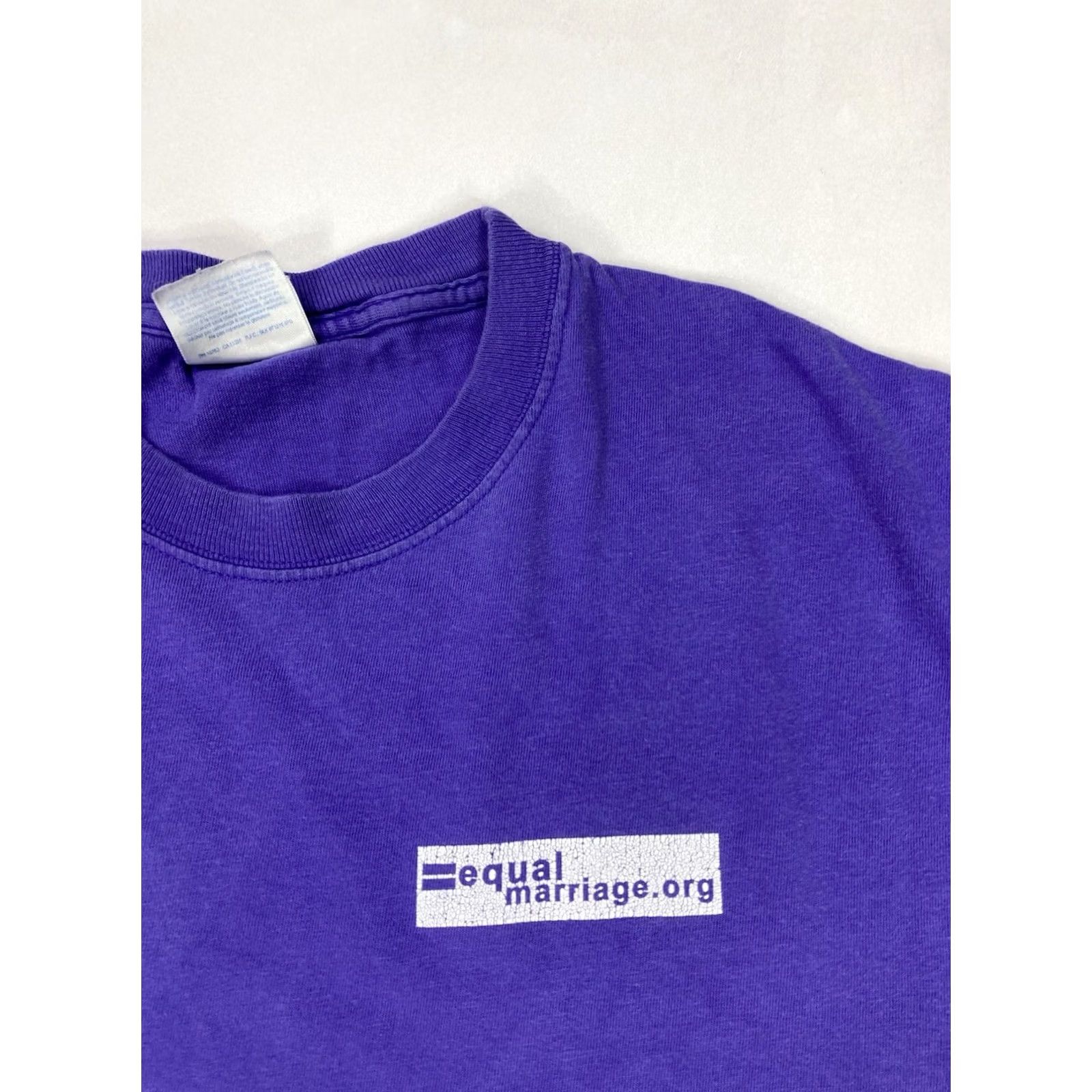 Hanes VINTAGE Hanes T-Shirt Graphic Print Logo Equal Marriage Men Medium Purple Short Sleeve Size US M / EU 48-50 / 2 - 4 Thumbnail