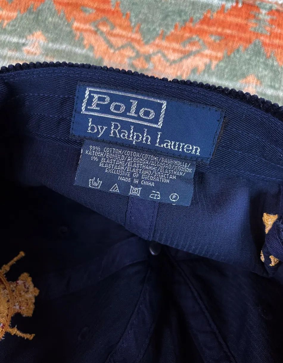 Polo Ralph Lauren Polo Ralph Lauren Rare Corduroy Leather baseball cap hat Size ONE SIZE - 7 Thumbnail