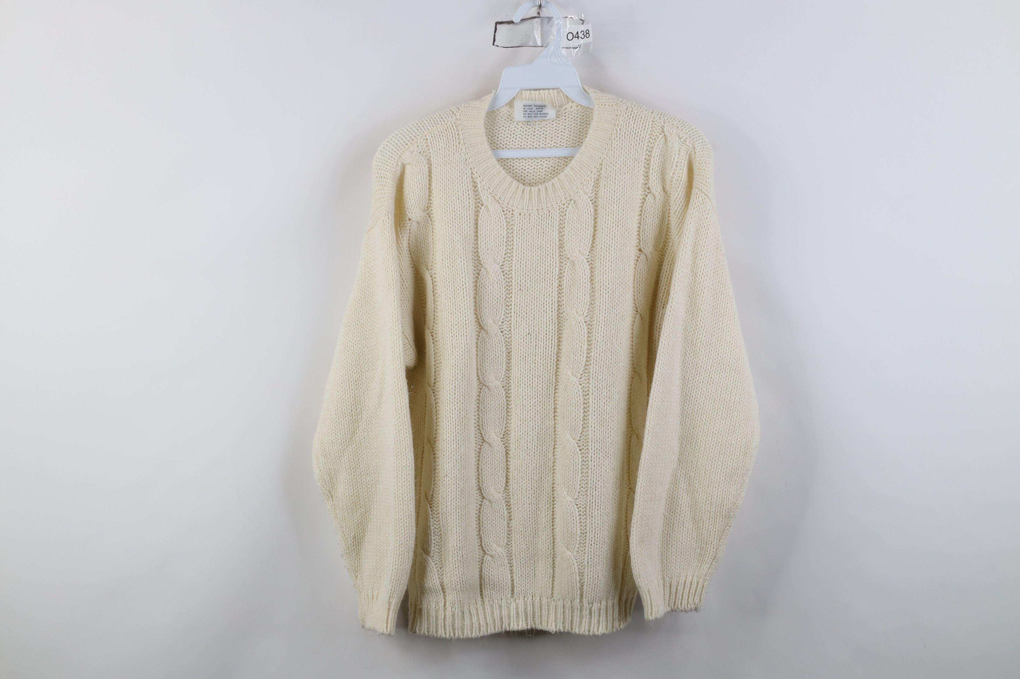 Vintage Vintage 70s Streetwear Chunky Cable Knit Fisherman Sweater Size M / US 6-8 / IT 42-44 - 1 Thumbnail