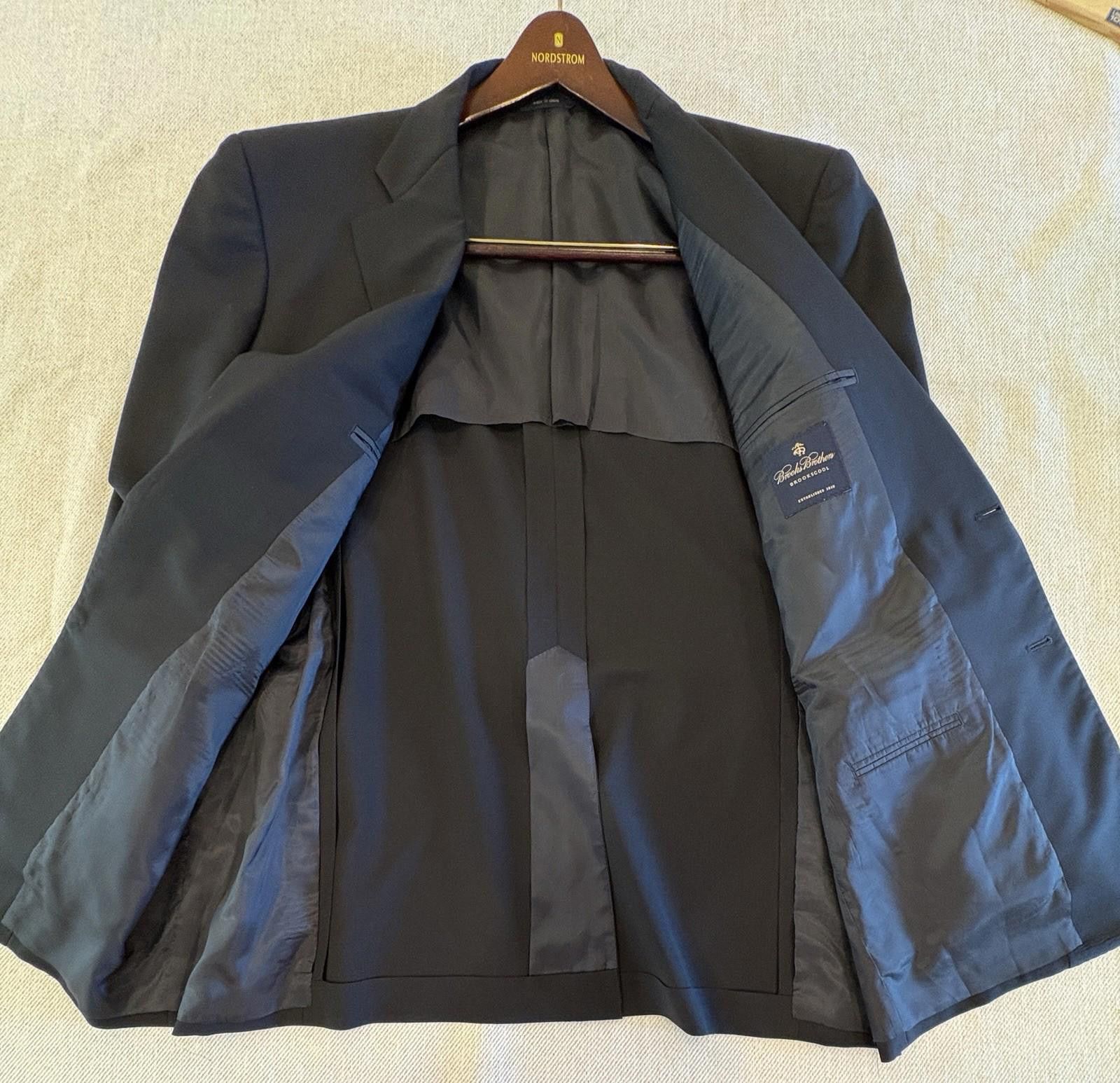 Brooks Brothers Brooks Brothers BrooksCool Black Noir Blazer Jacket 43R Size 44R - 8 Thumbnail