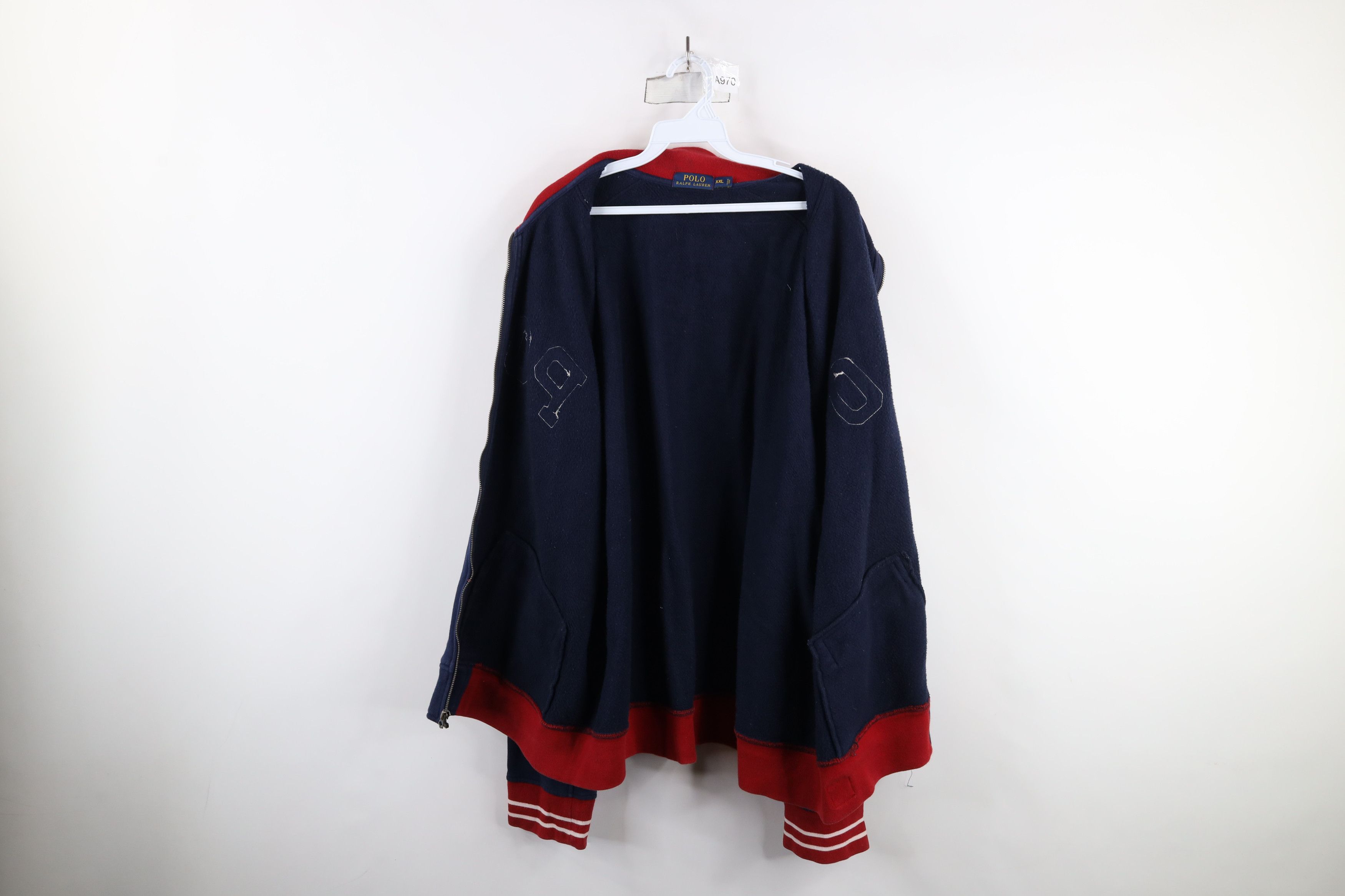 Ralph Lauren × Vintage Vintage Ralph Lauren Spell Out Block Letter Sweater Jacket Size US XXL / EU 58 / 5 - 11 Thumbnail