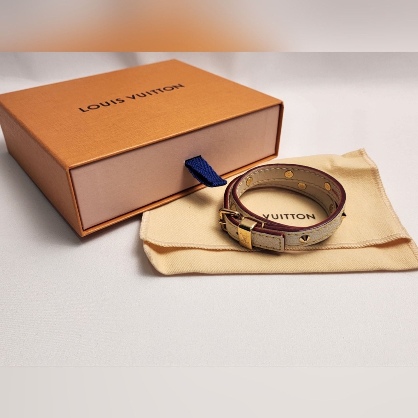 Louis Vuitton Louis Vuitton Leather Suhali Studded Double Wrap Bracelet Size ONE SIZE - 1 Thumbnail